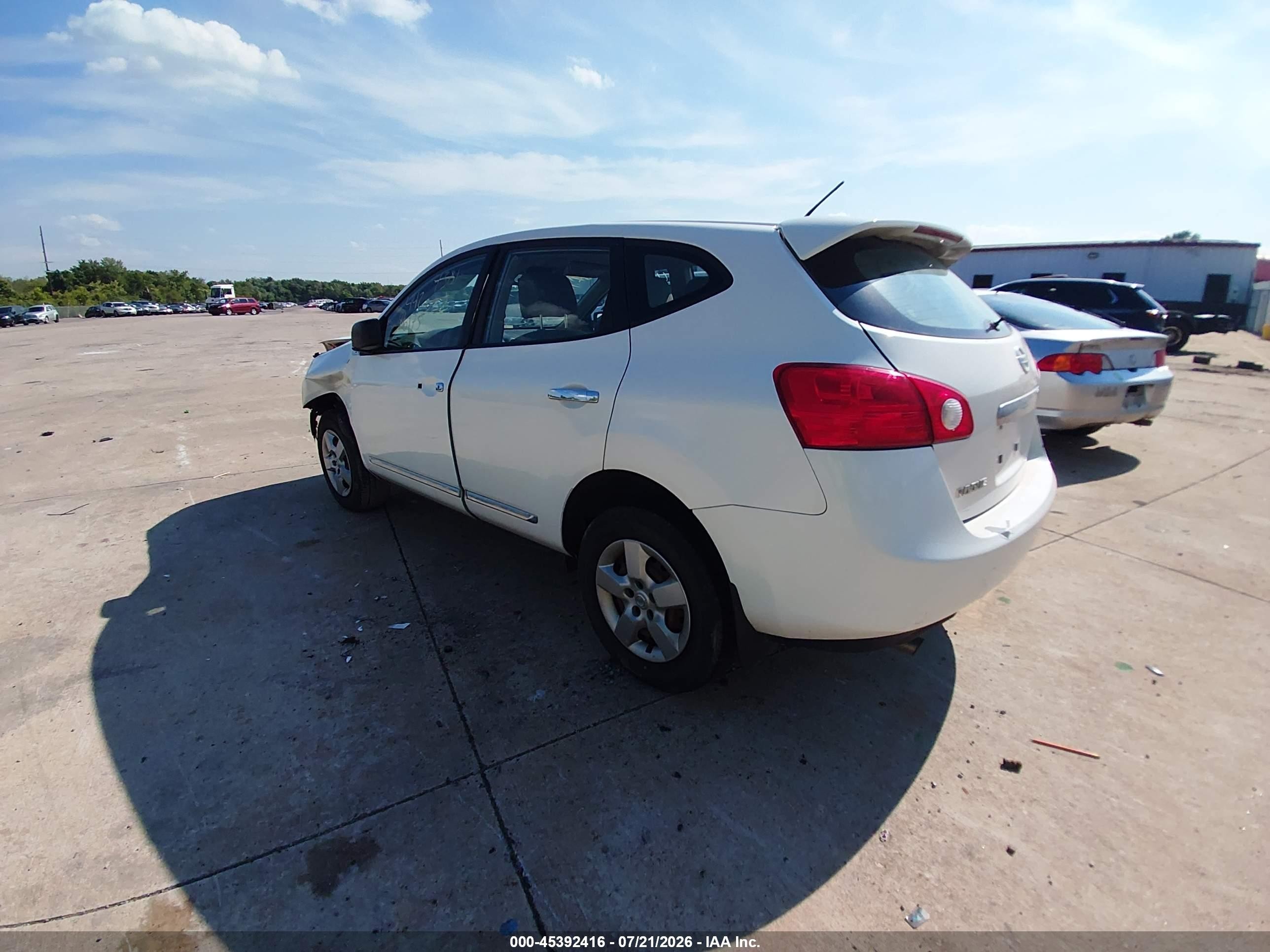 2012 Nissan Rogue S White vin: JN8AS5MT6CW250803