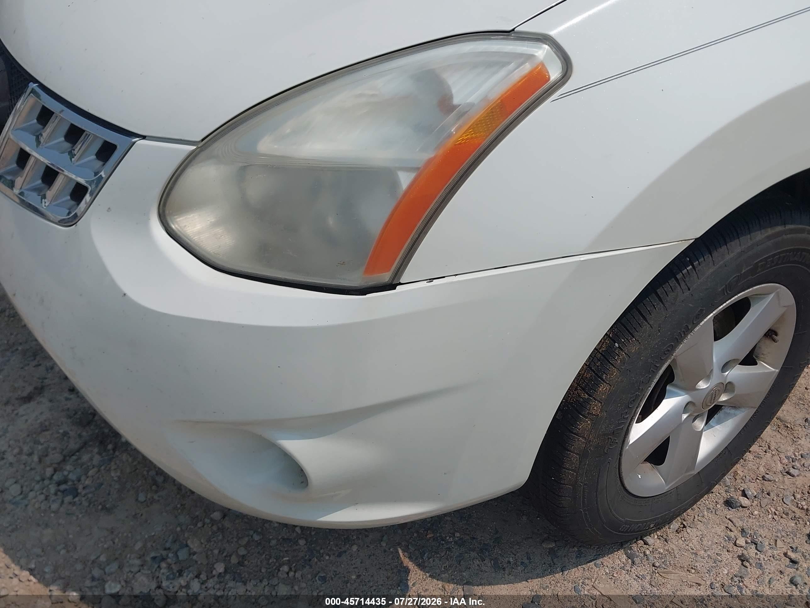 2012 Nissan Rogue S White vin: JN8AS5MT6CW260134