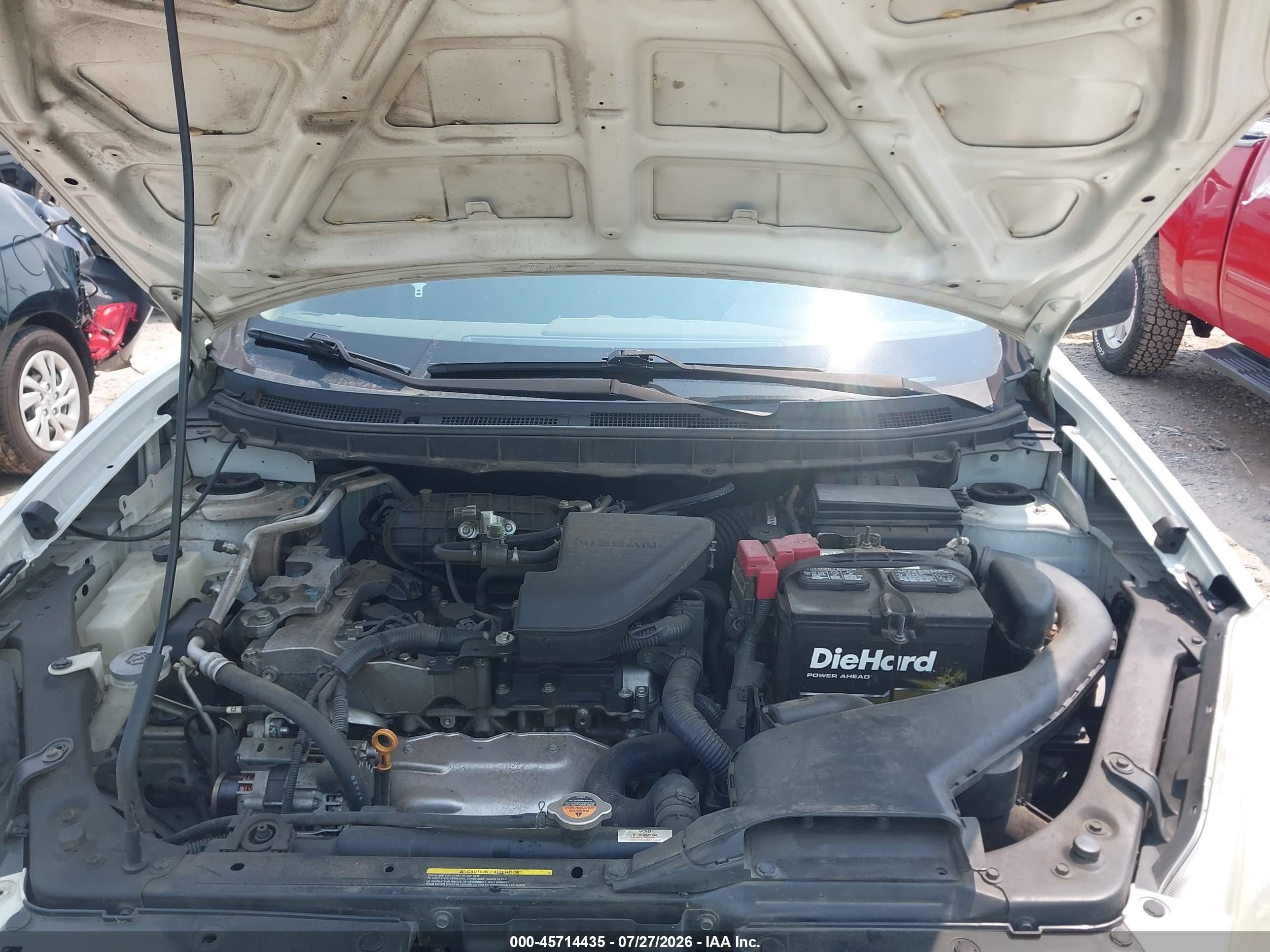 2012 Nissan Rogue S White vin: JN8AS5MT6CW260134