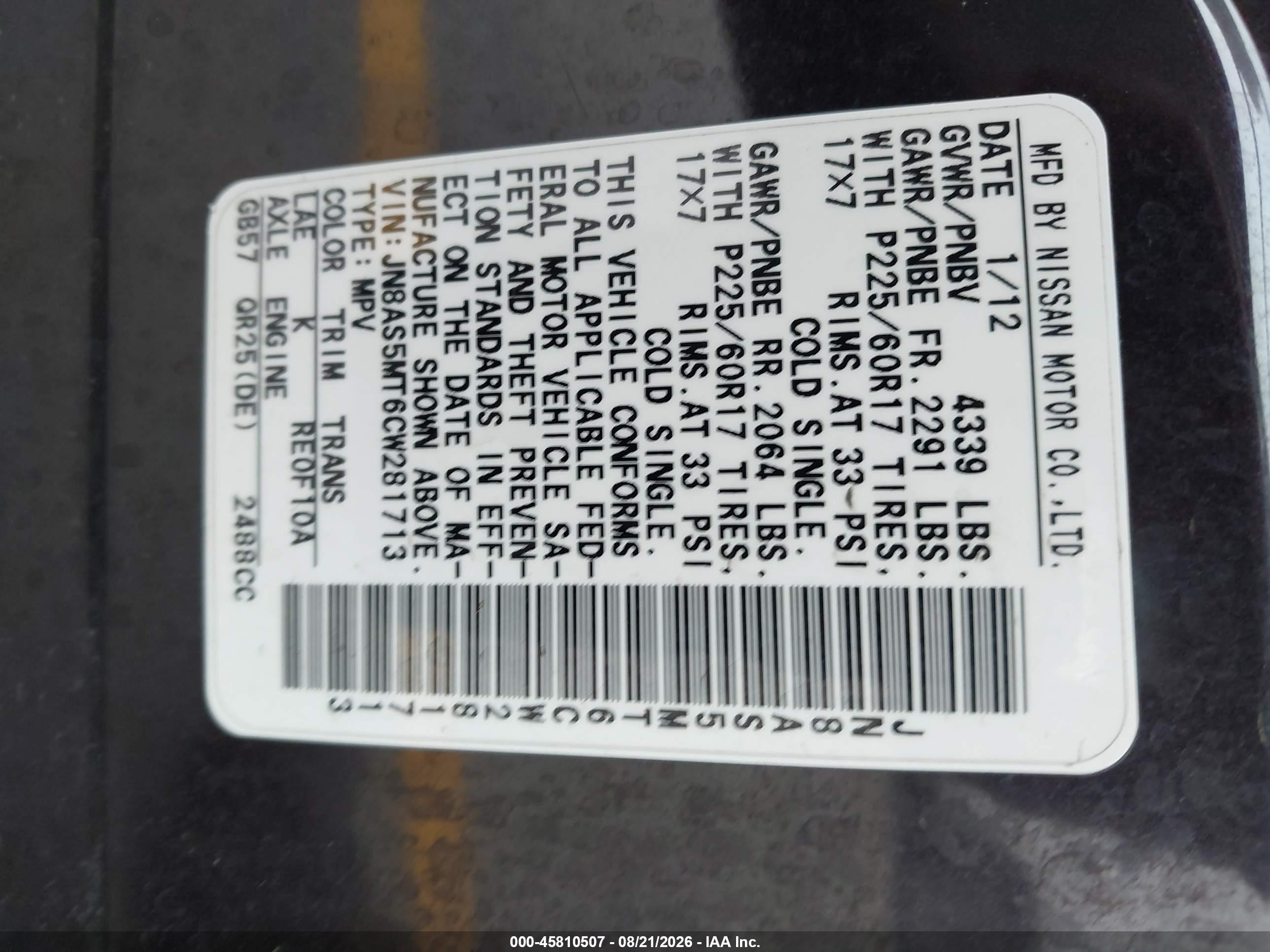 2012 Nissan Rogue Sv Gray vin: JN8AS5MT6CW281713