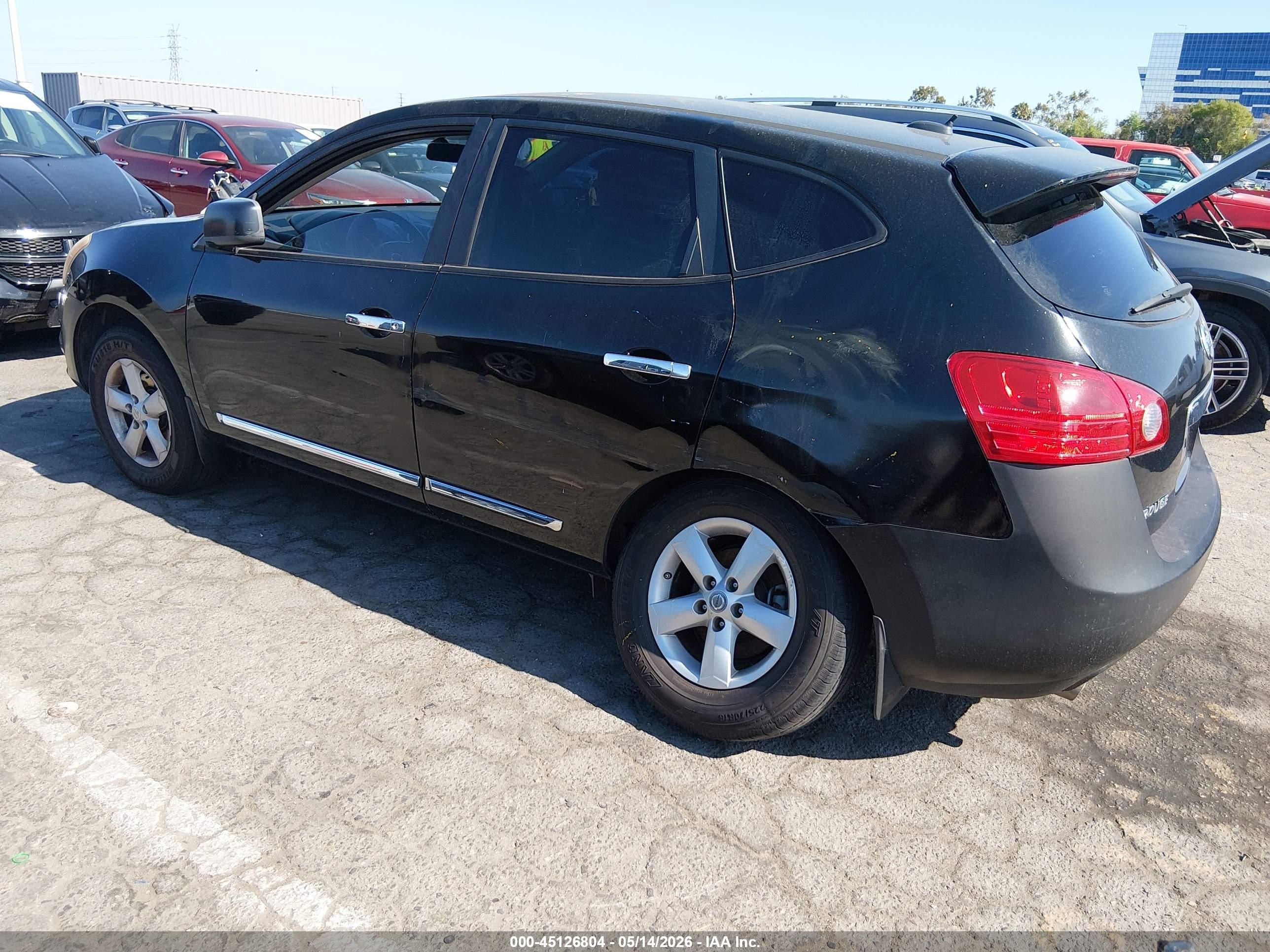 2012 Nissan Rogue S Black vin: JN8AS5MT6CW285146