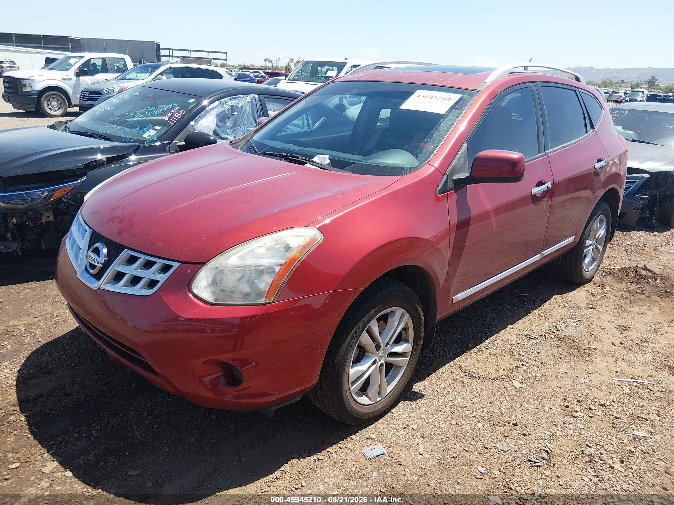 2012 Nissan Rogue Sv Красный vin: JN8AS5MT6CW286135