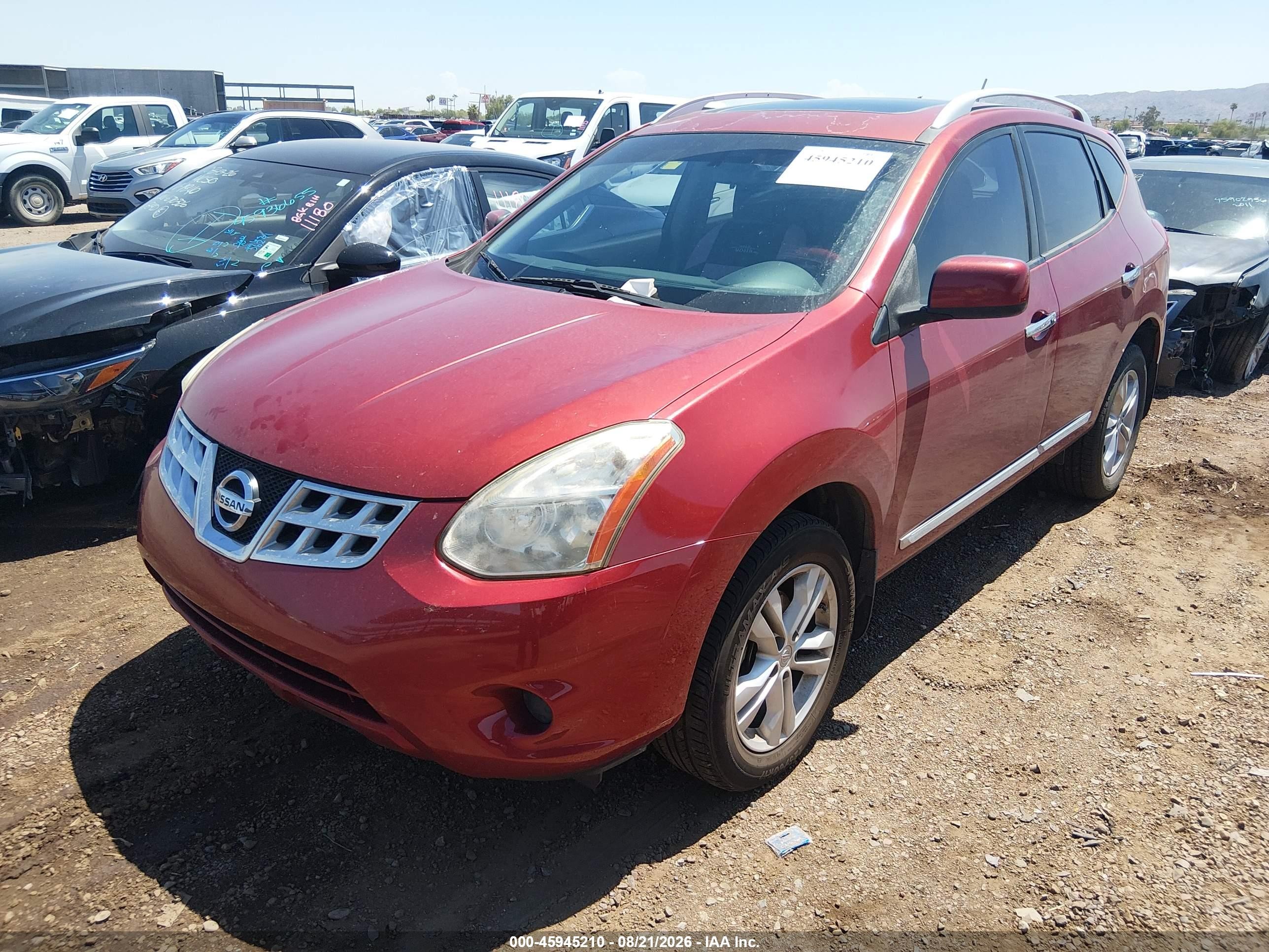 2012 Nissan Rogue Sv Красный vin: JN8AS5MT6CW286135