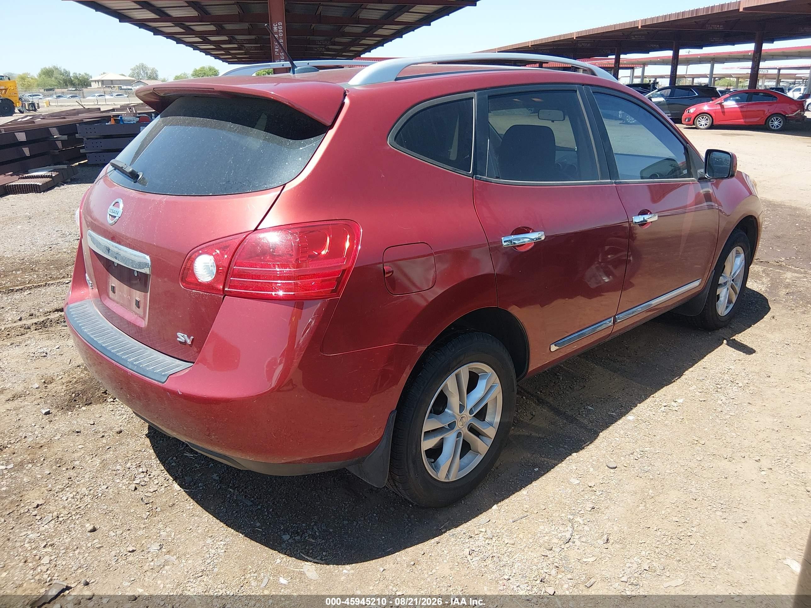 2012 Nissan Rogue Sv Красный vin: JN8AS5MT6CW286135