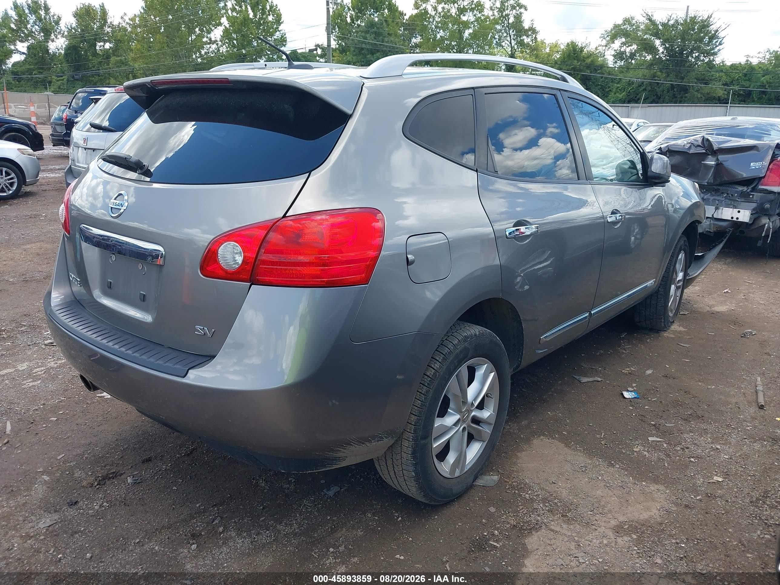 2012 Nissan Rogue Sv Серый vin: JN8AS5MT6CW605677