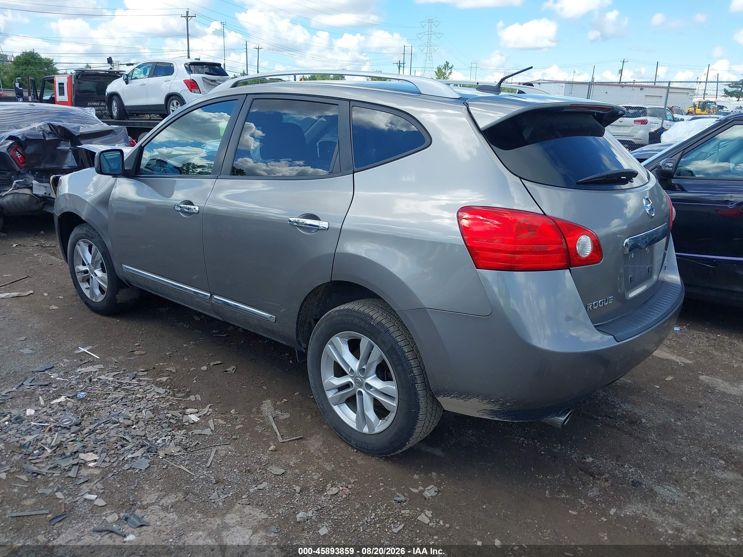 2012 Nissan Rogue Sv Серый vin: JN8AS5MT6CW605677