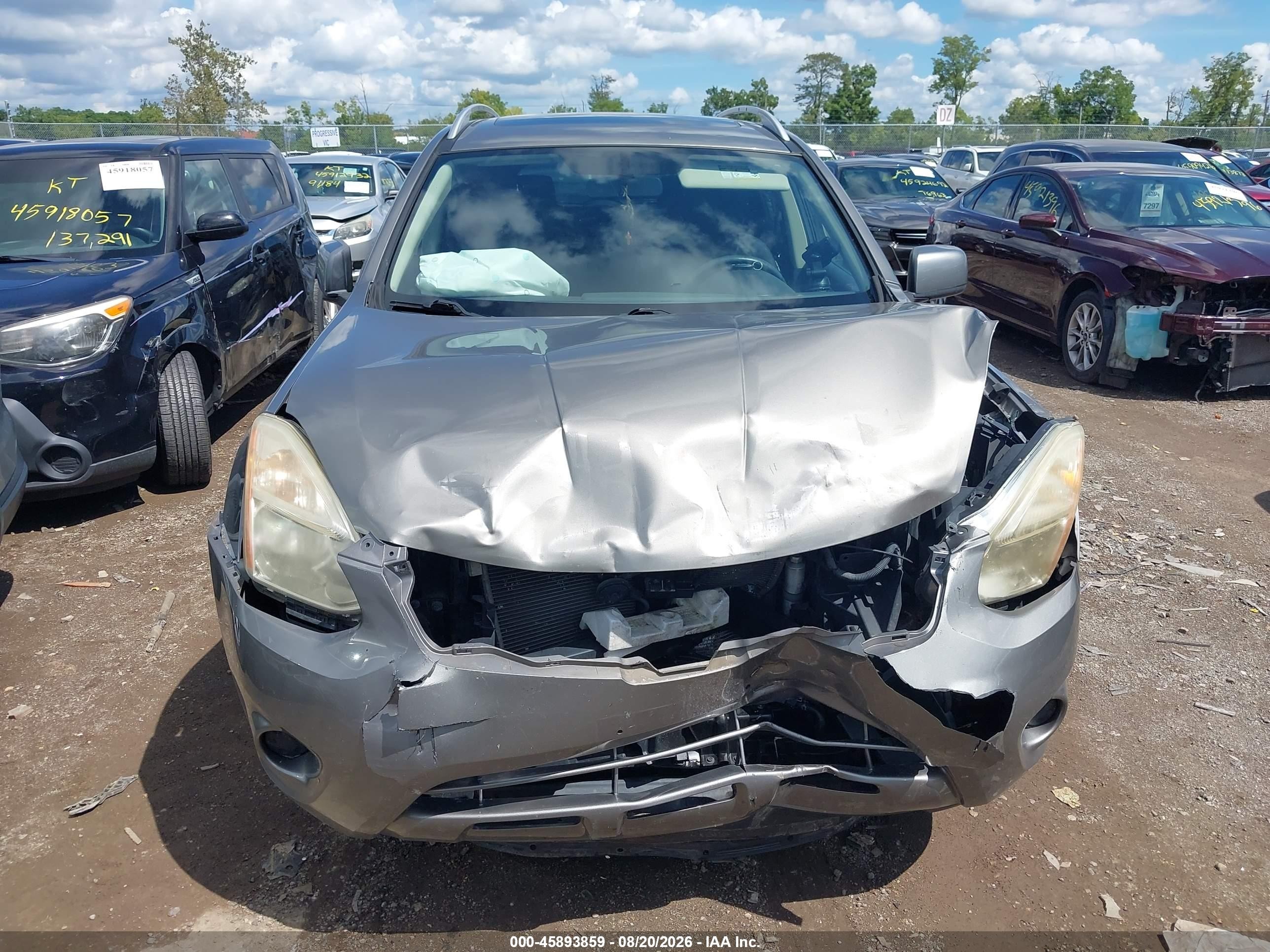 2012 Nissan Rogue Sv Серый vin: JN8AS5MT6CW605677