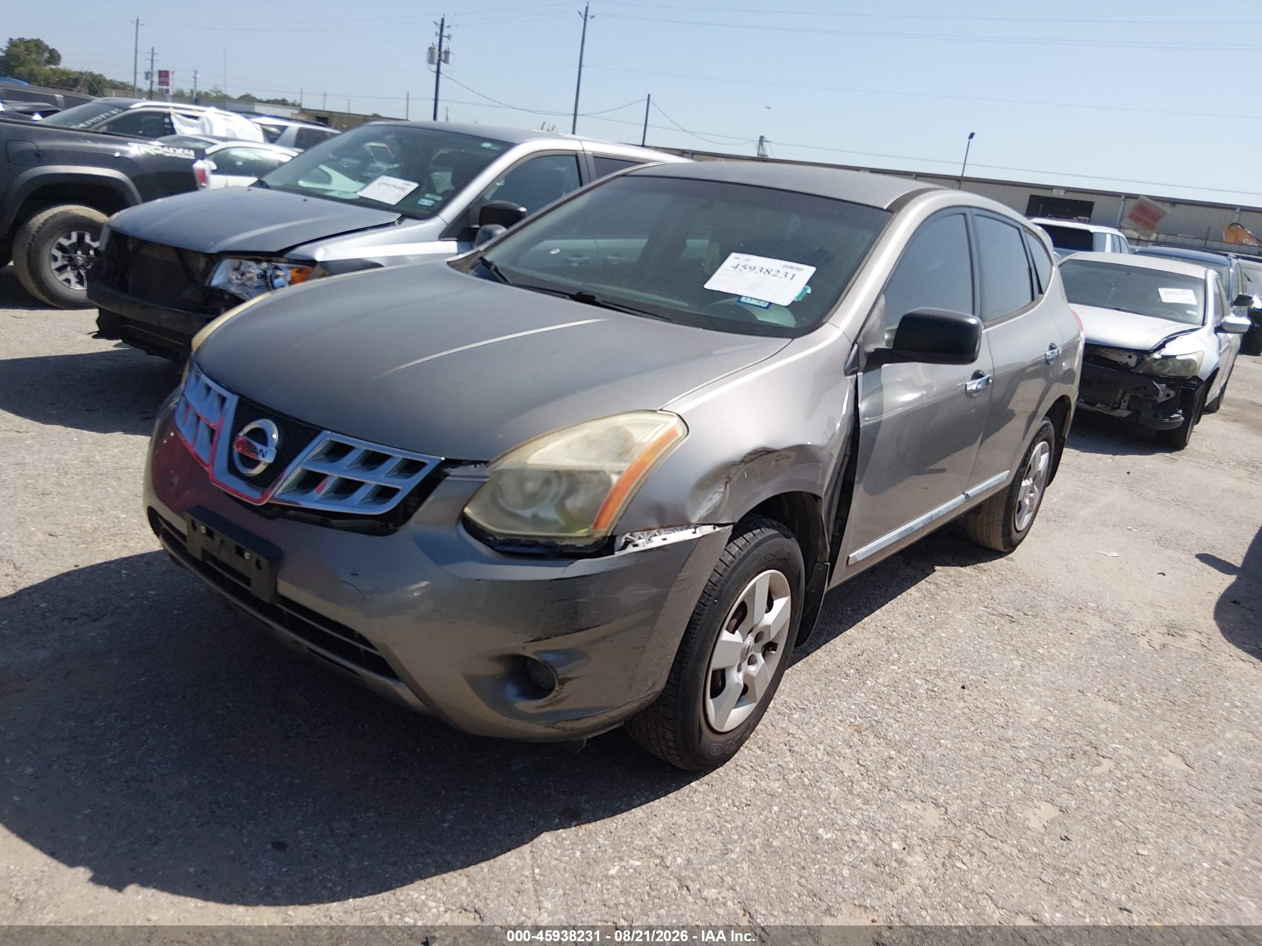 2012 Nissan Rogue S Gray vin: JN8AS5MT6CW609762