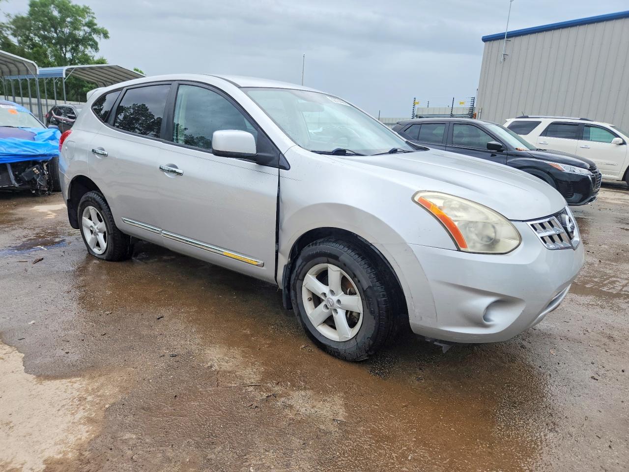2013 Nissan Rogue S Silver vin: JN8AS5MT6DW034497