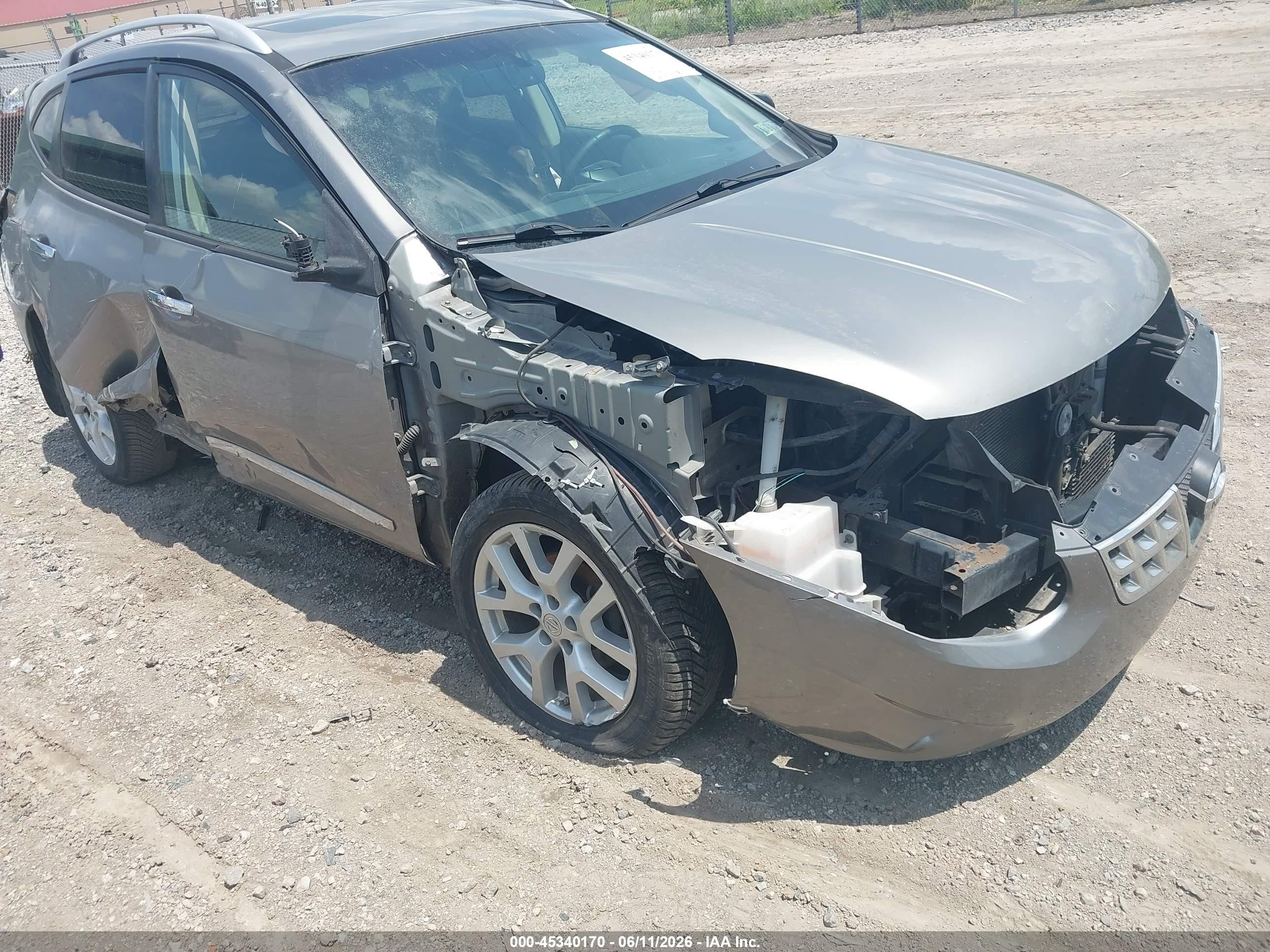 2013 Nissan Rogue Sv W/sl Pkg Серый vin: JN8AS5MT6DW536765