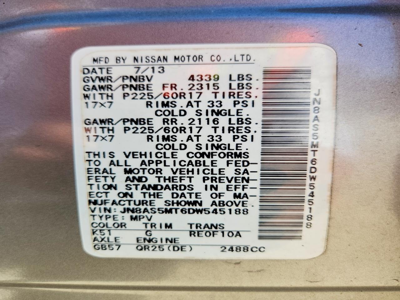 2013 Nissan Rogue S Silver vin: JN8AS5MT6DW545188