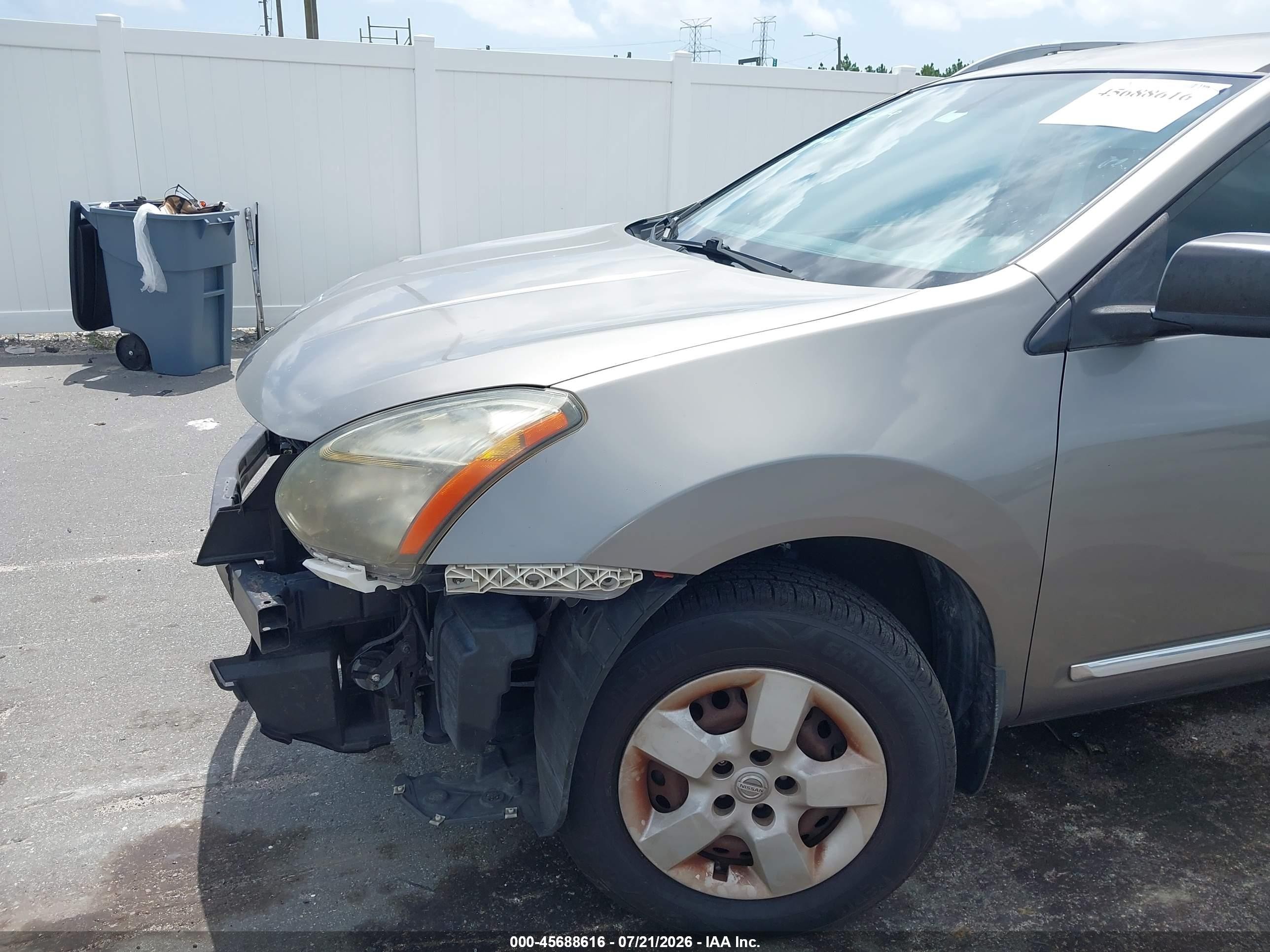 2014 Nissan Rogue Select S Серый vin: JN8AS5MT6EW621896
