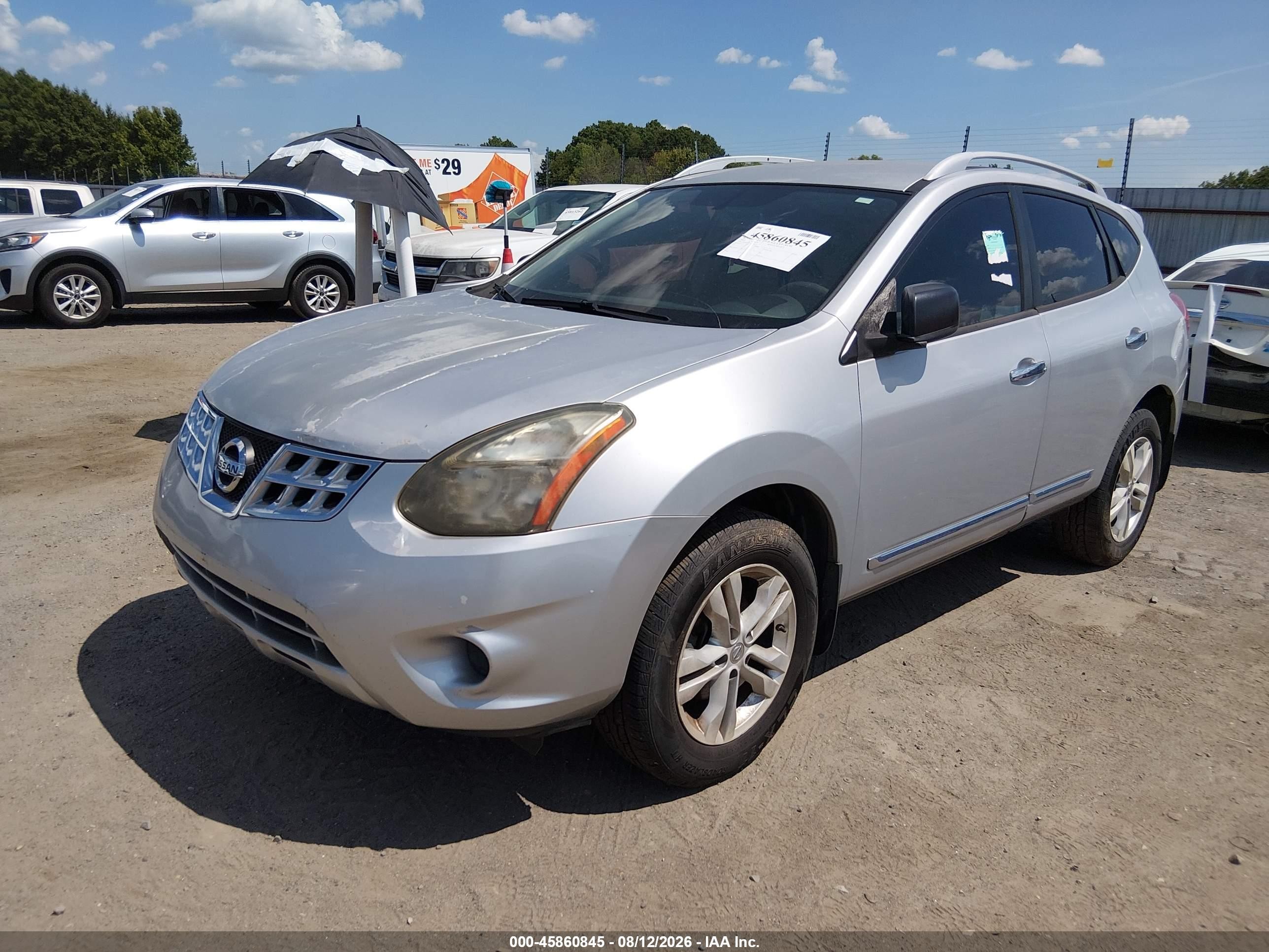 2015 Nissan Rogue Select S Серебряный vin: JN8AS5MT6FW156151