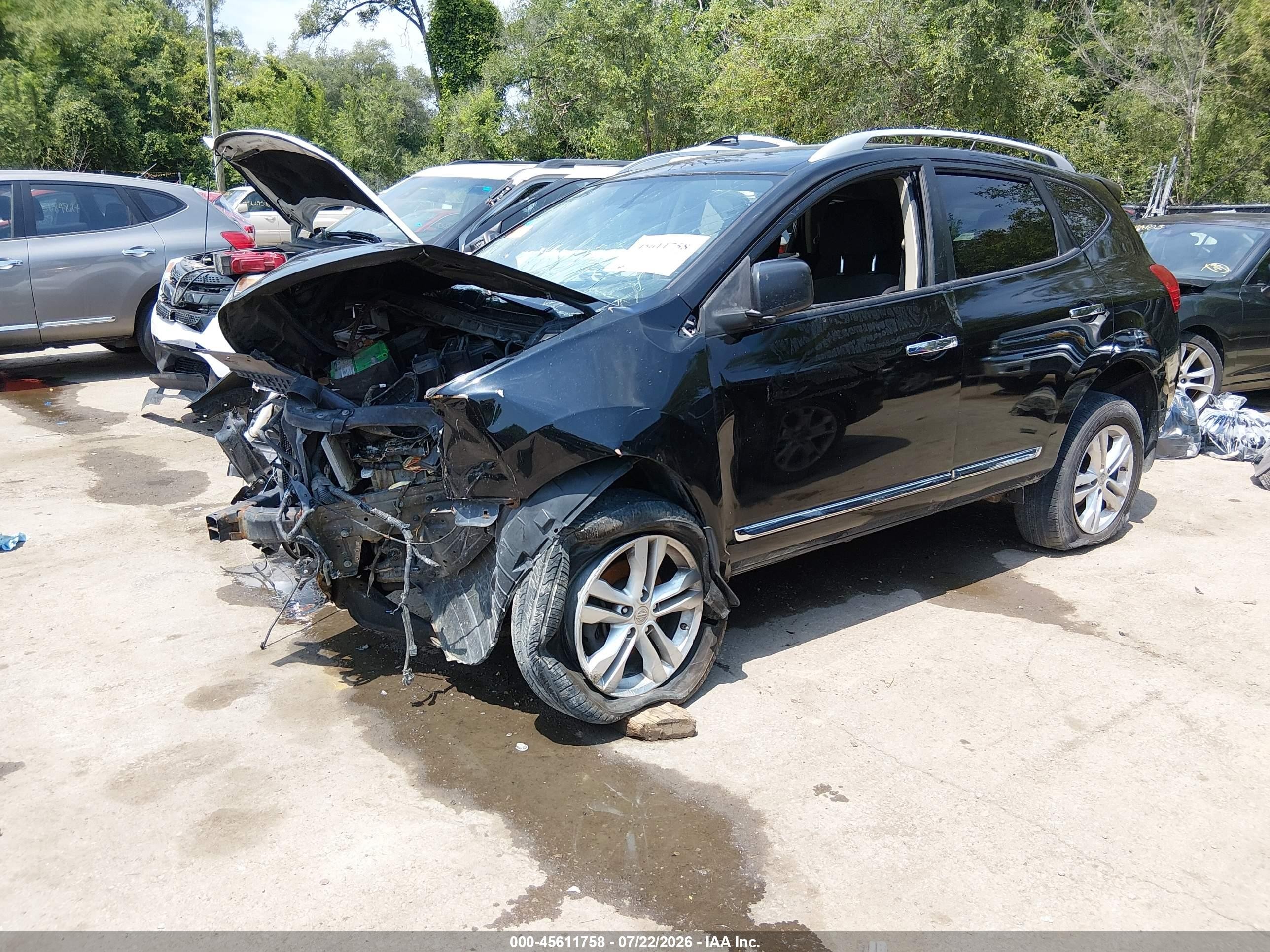 2015 Nissan Rogue Select S Black vin: JN8AS5MT6FW158613