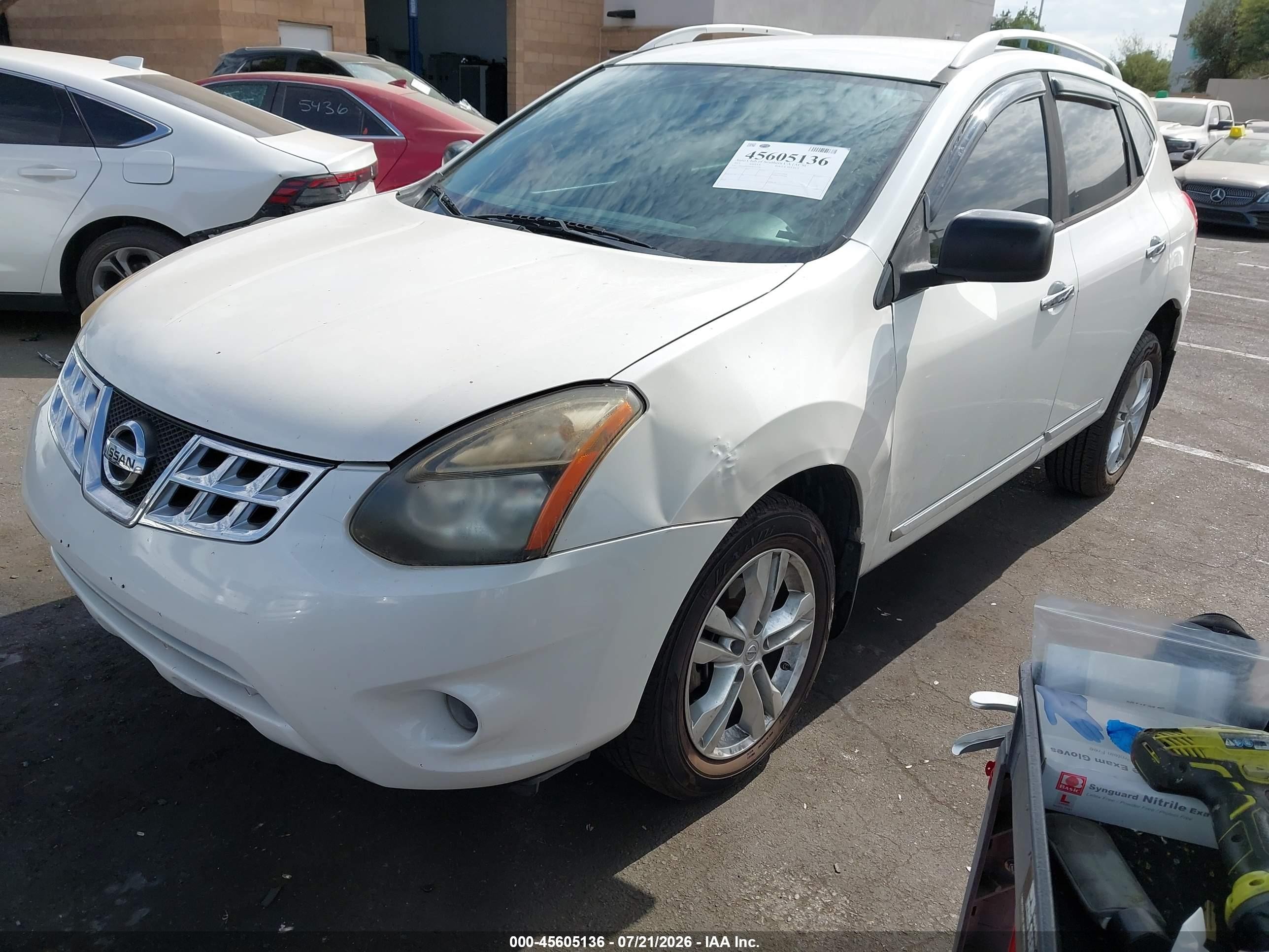 2015 Nissan Rogue Select S White vin: JN8AS5MT6FW163746