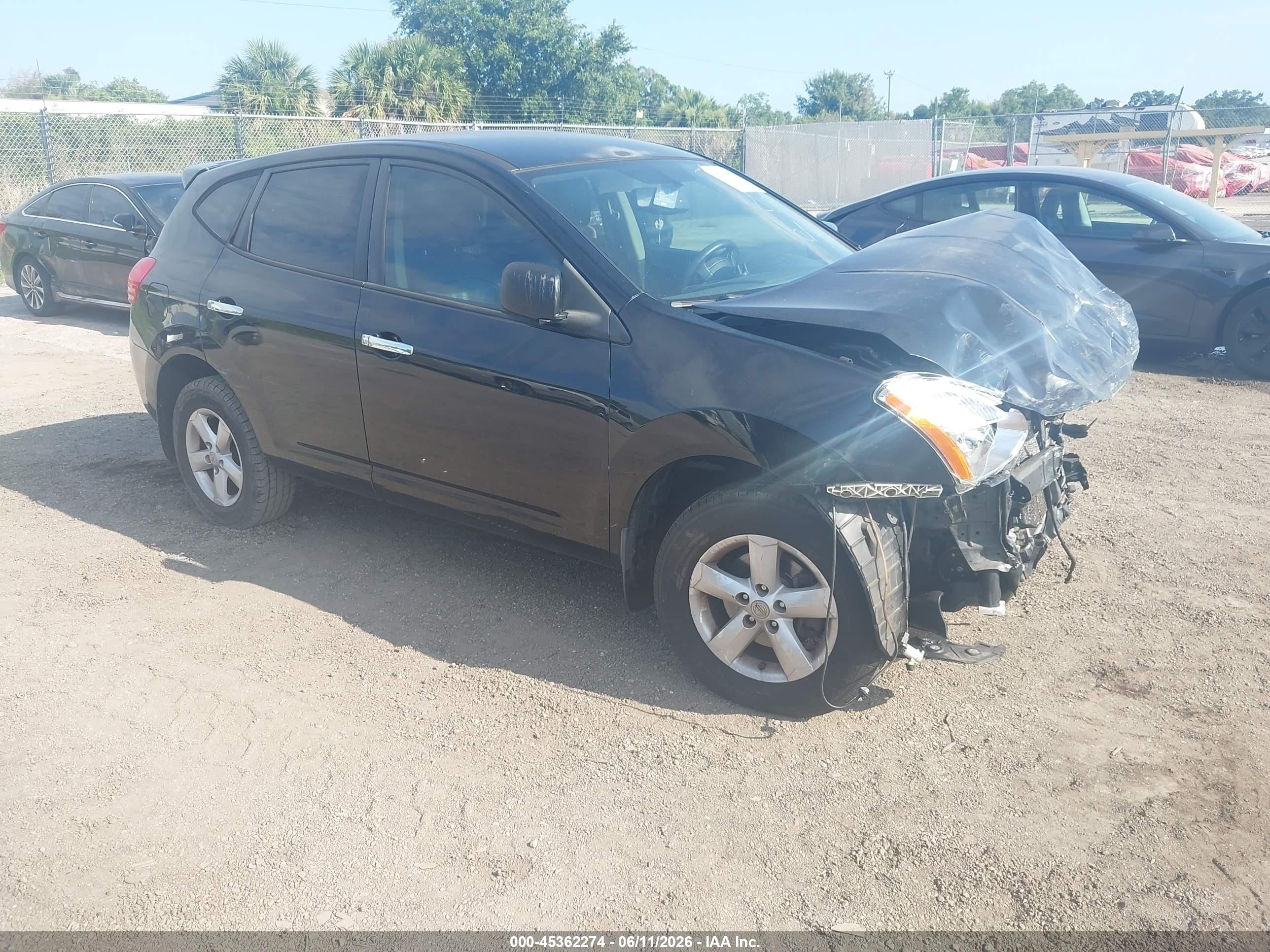 2010 Nissan Rogue S Black vin: JN8AS5MT7AW501339