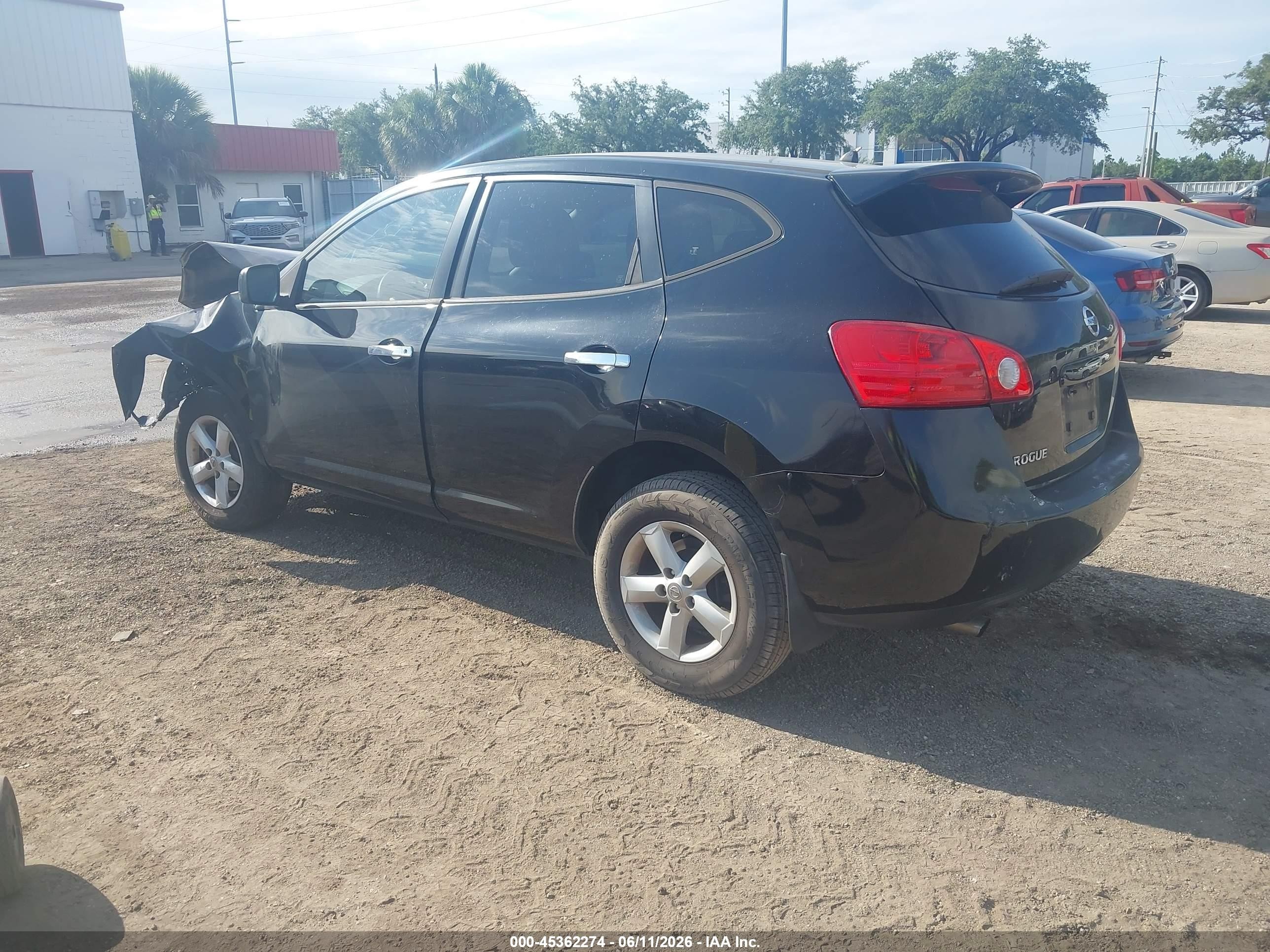 2010 Nissan Rogue S Black vin: JN8AS5MT7AW501339