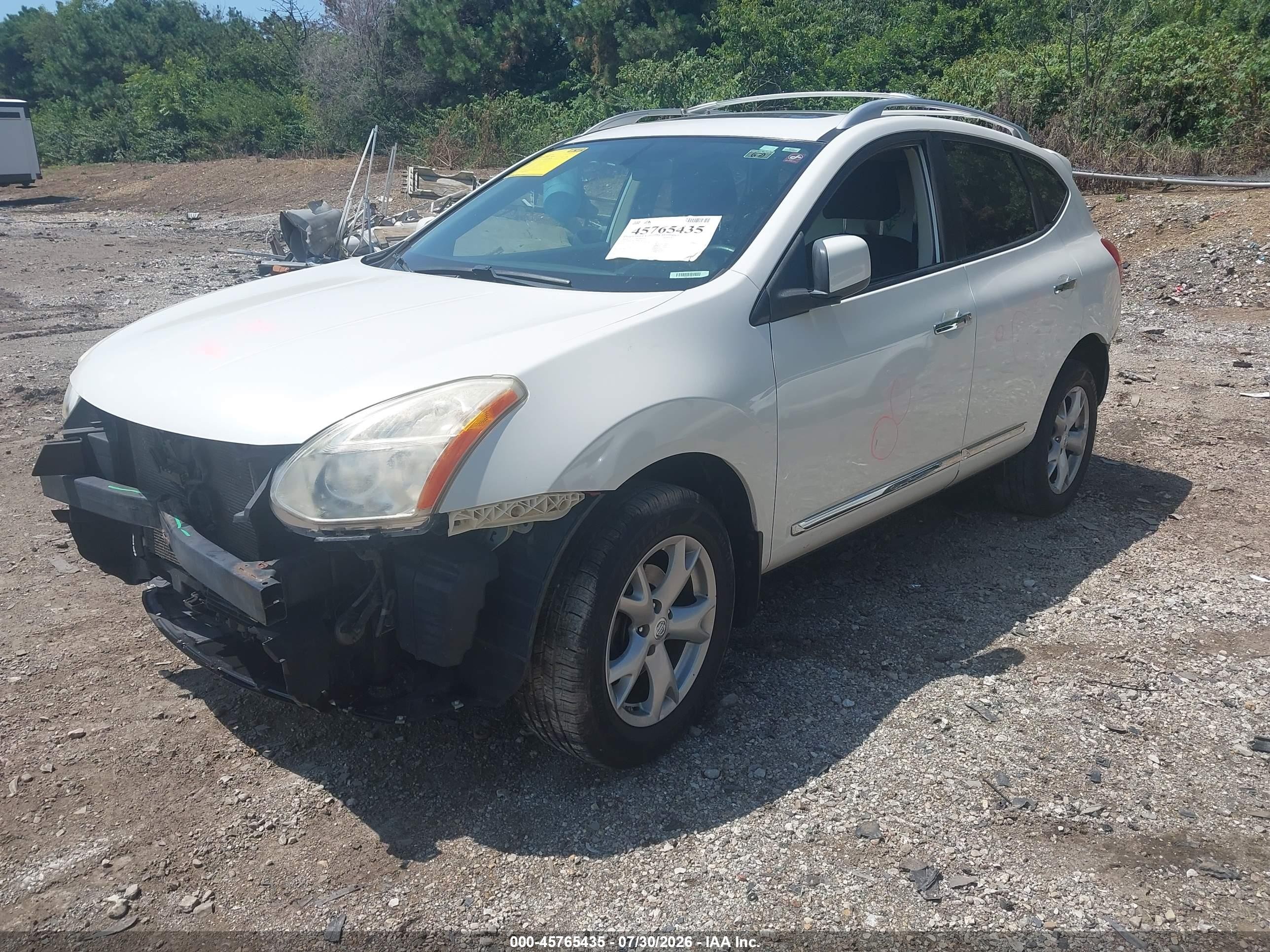 2011 Nissan Rogue Sv White vin: JN8AS5MT7BW180260