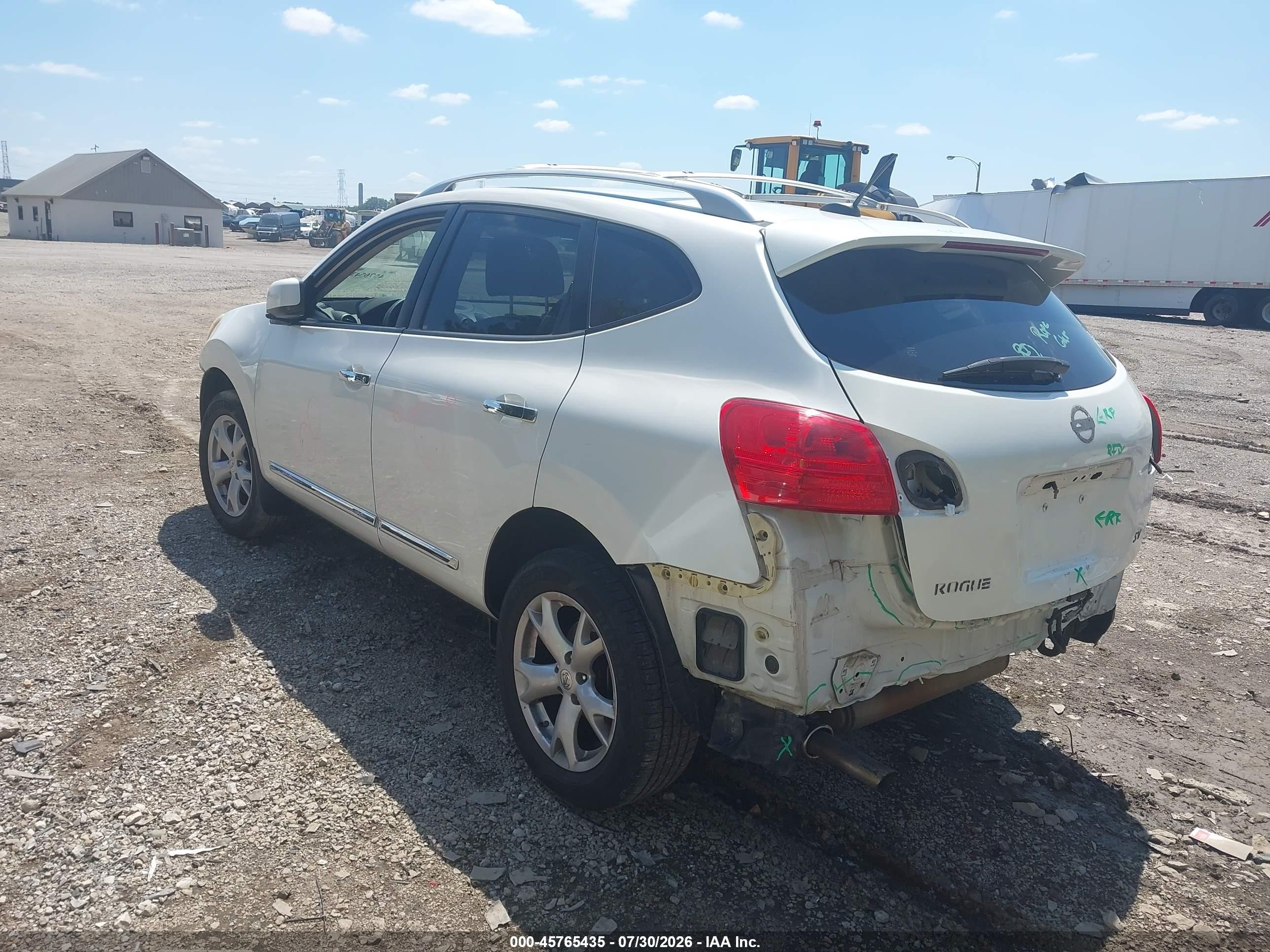 2011 Nissan Rogue Sv White vin: JN8AS5MT7BW180260