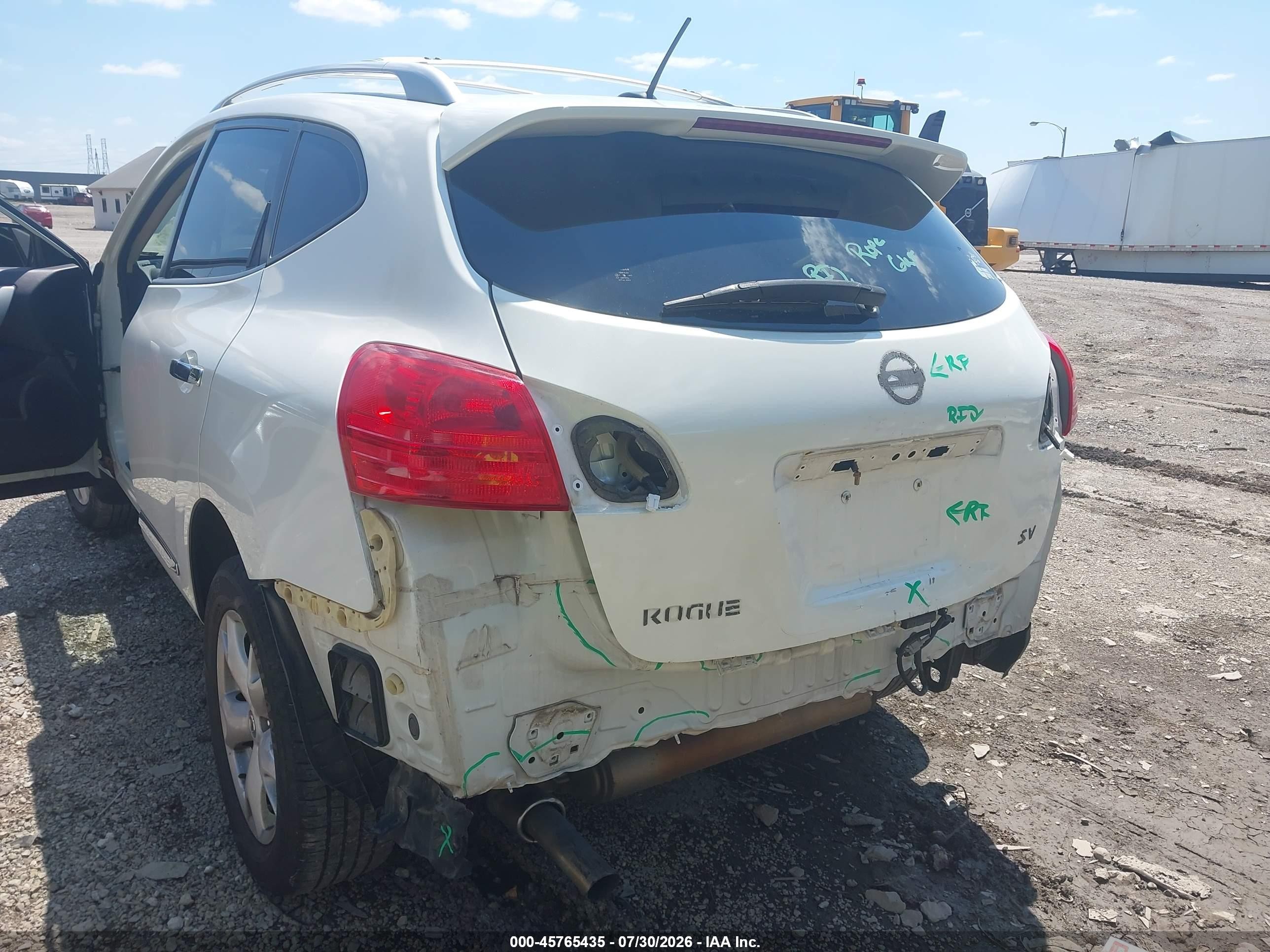 2011 Nissan Rogue Sv White vin: JN8AS5MT7BW180260