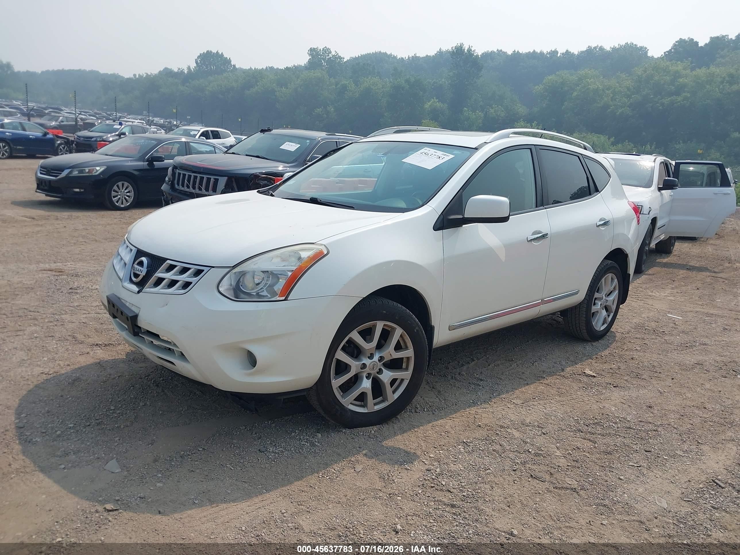 2011 Nissan Rogue Sv White vin: JN8AS5MT7BW181070