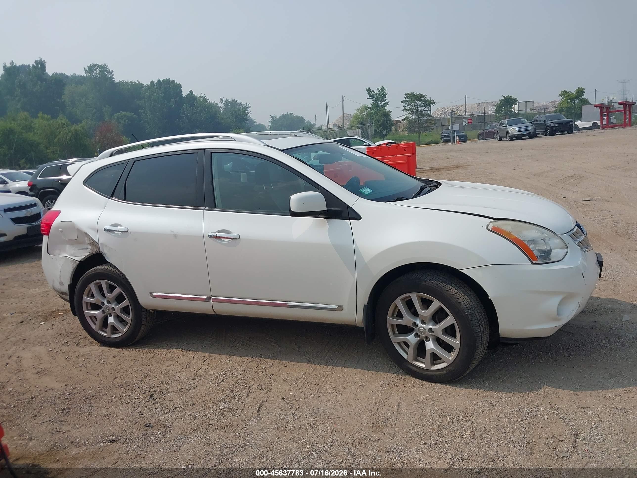 2011 Nissan Rogue Sv White vin: JN8AS5MT7BW181070