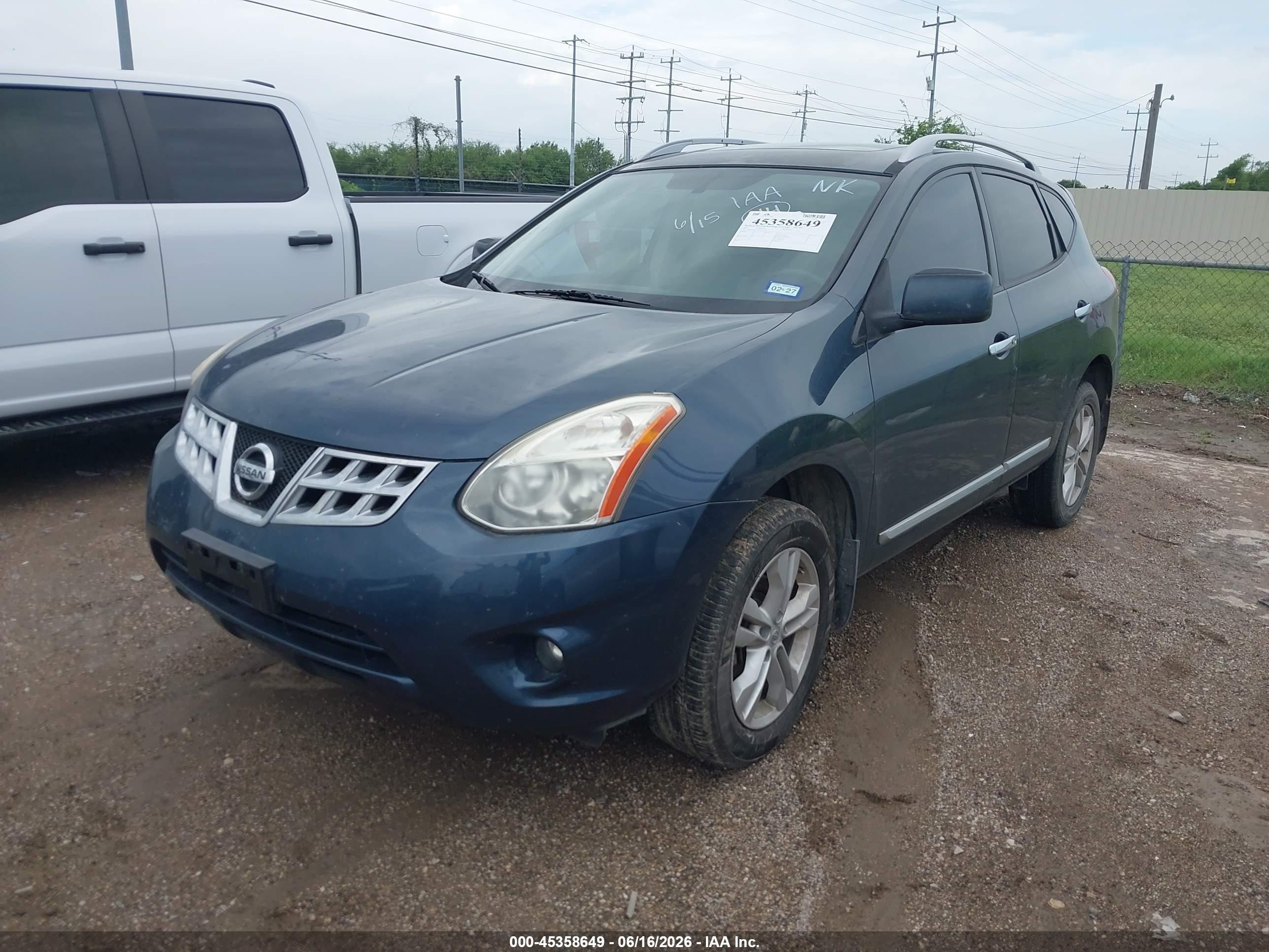 2012 Nissan Rogue Sv Blue vin: JN8AS5MT7CW251572