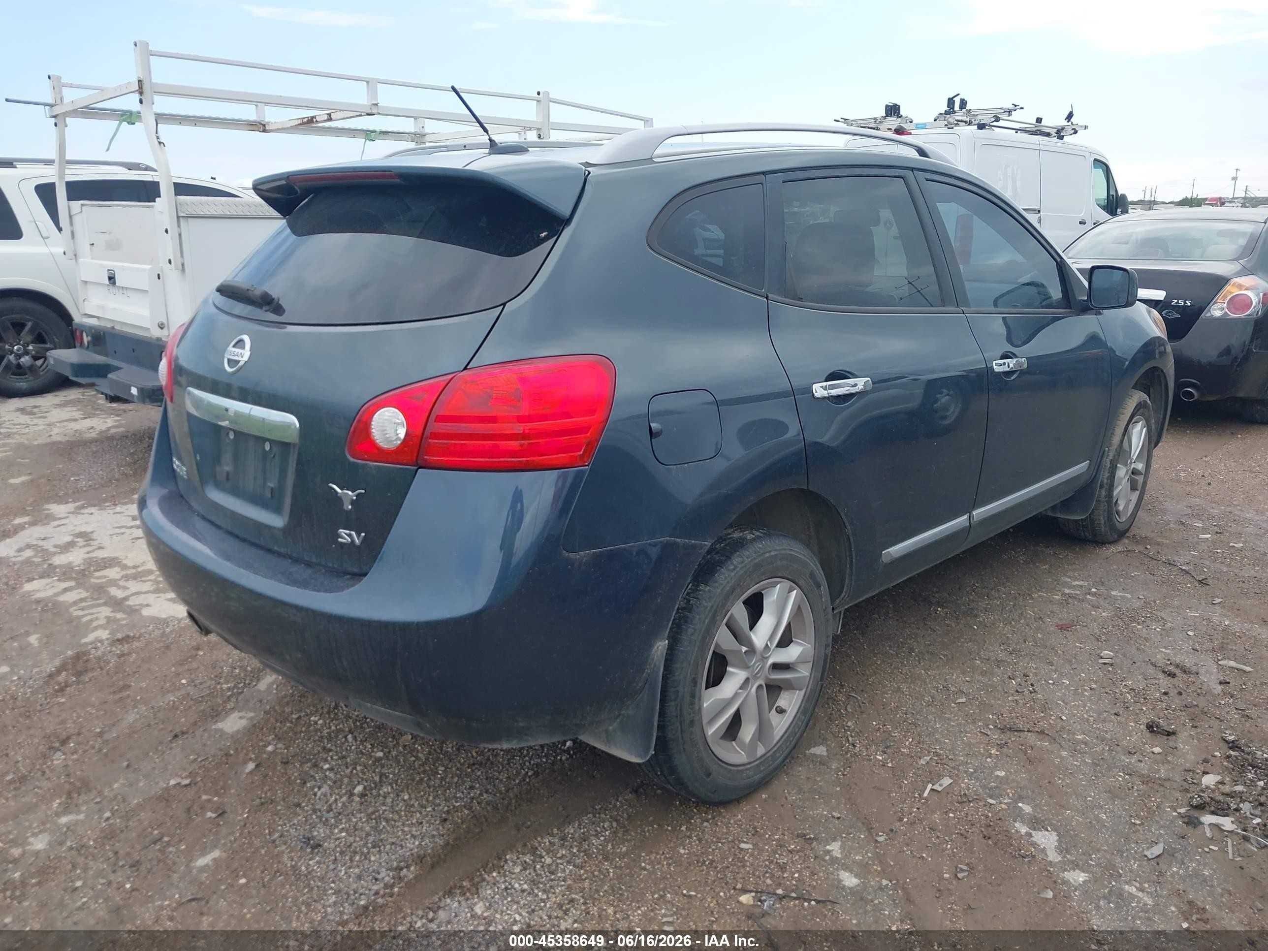 2012 Nissan Rogue Sv Blue vin: JN8AS5MT7CW251572