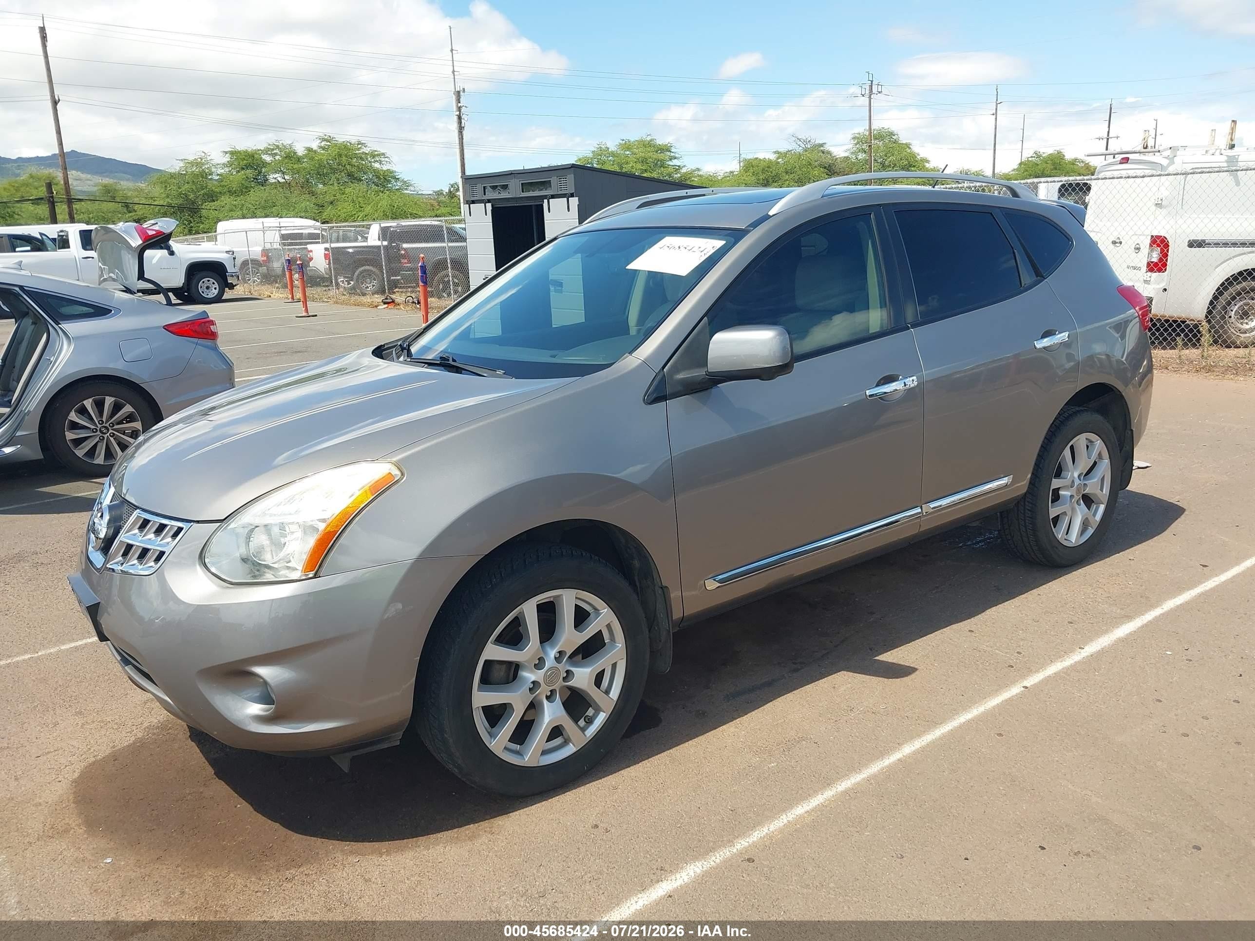 2012 Nissan Rogue Sv W/sl Pkg Gray vin: JN8AS5MT7CW282823