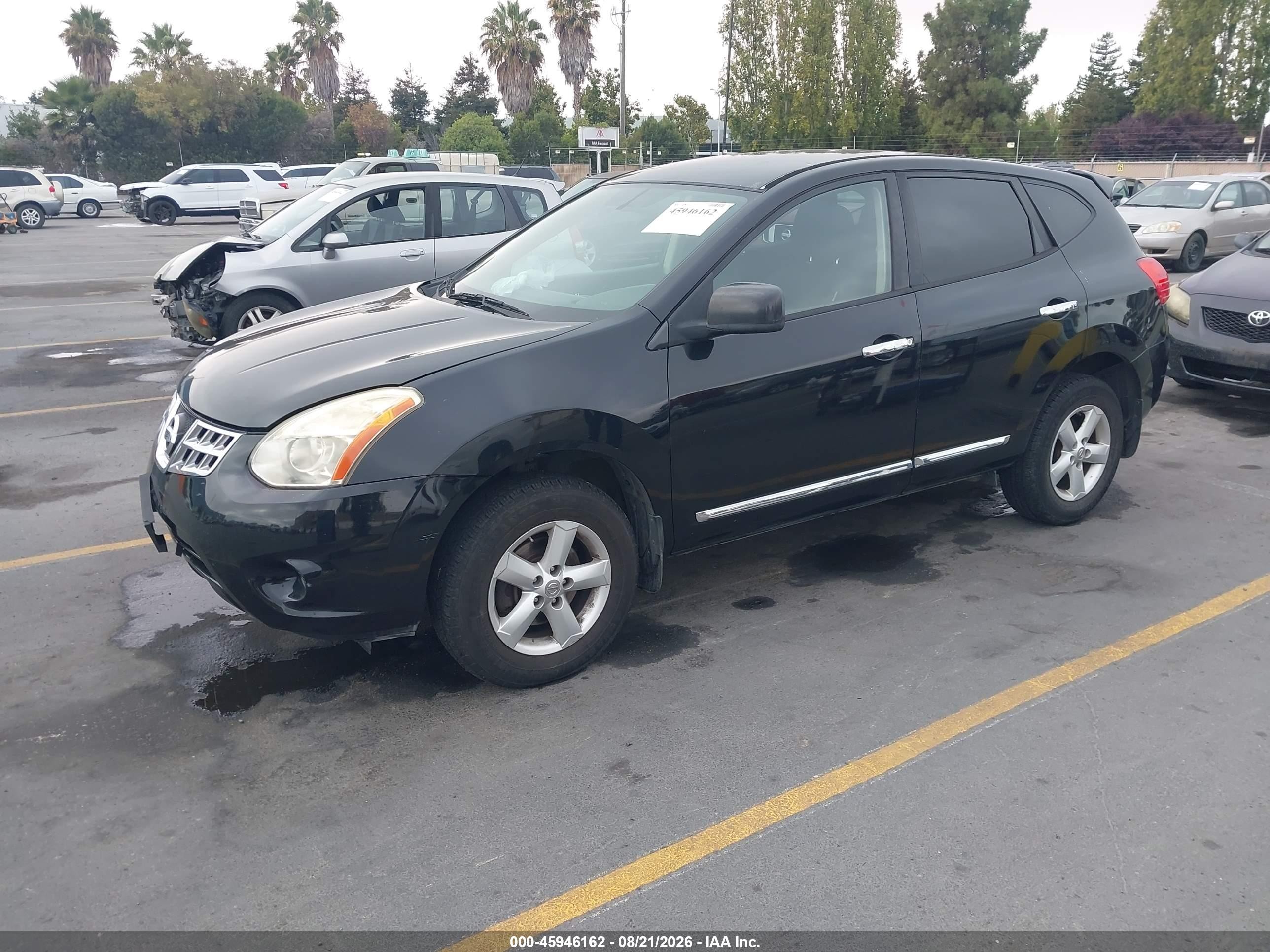 2012 Nissan Rogue S/sv Black vin: JN8AS5MT7CW288296