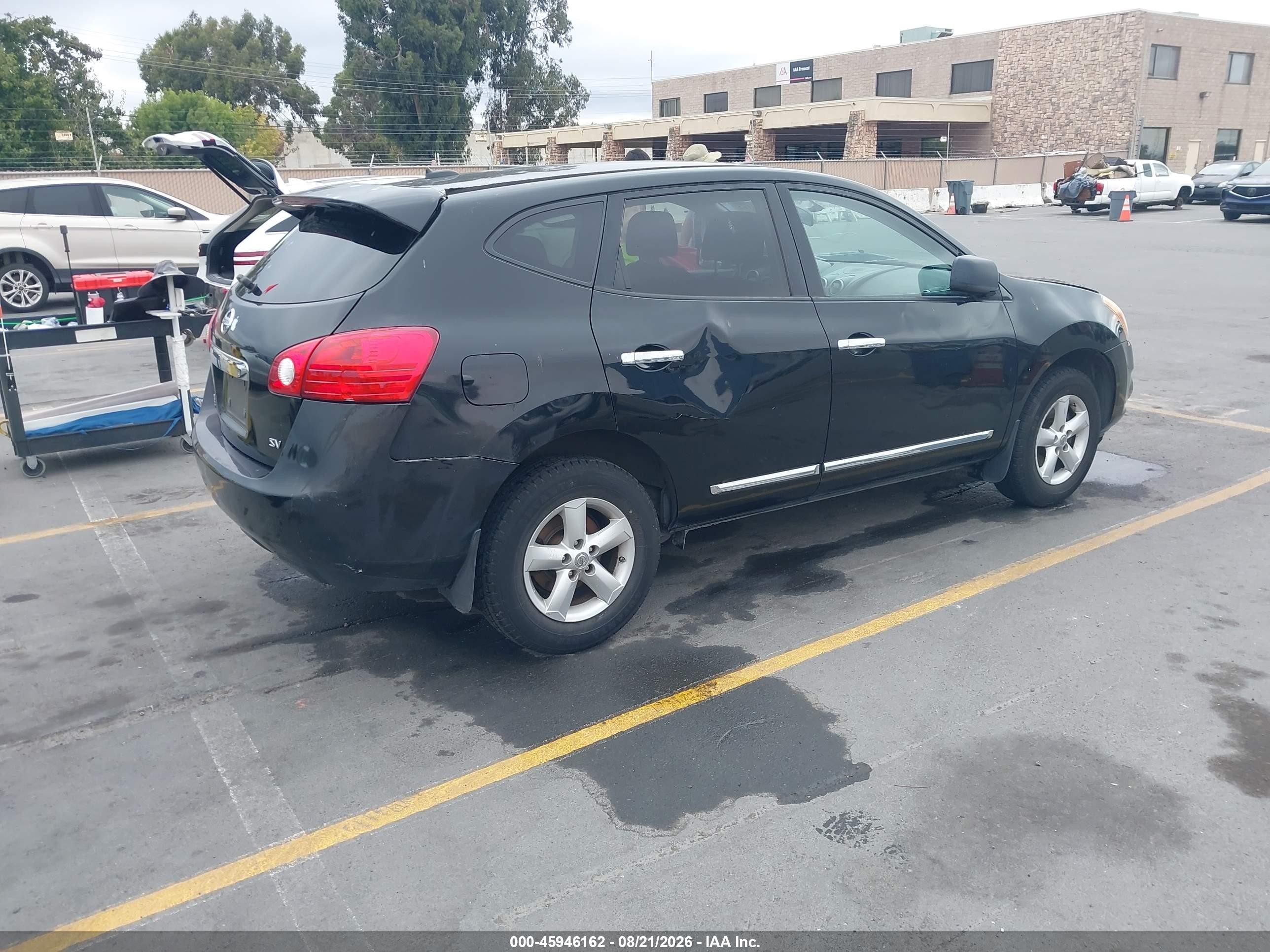 2012 Nissan Rogue S/sv Black vin: JN8AS5MT7CW288296