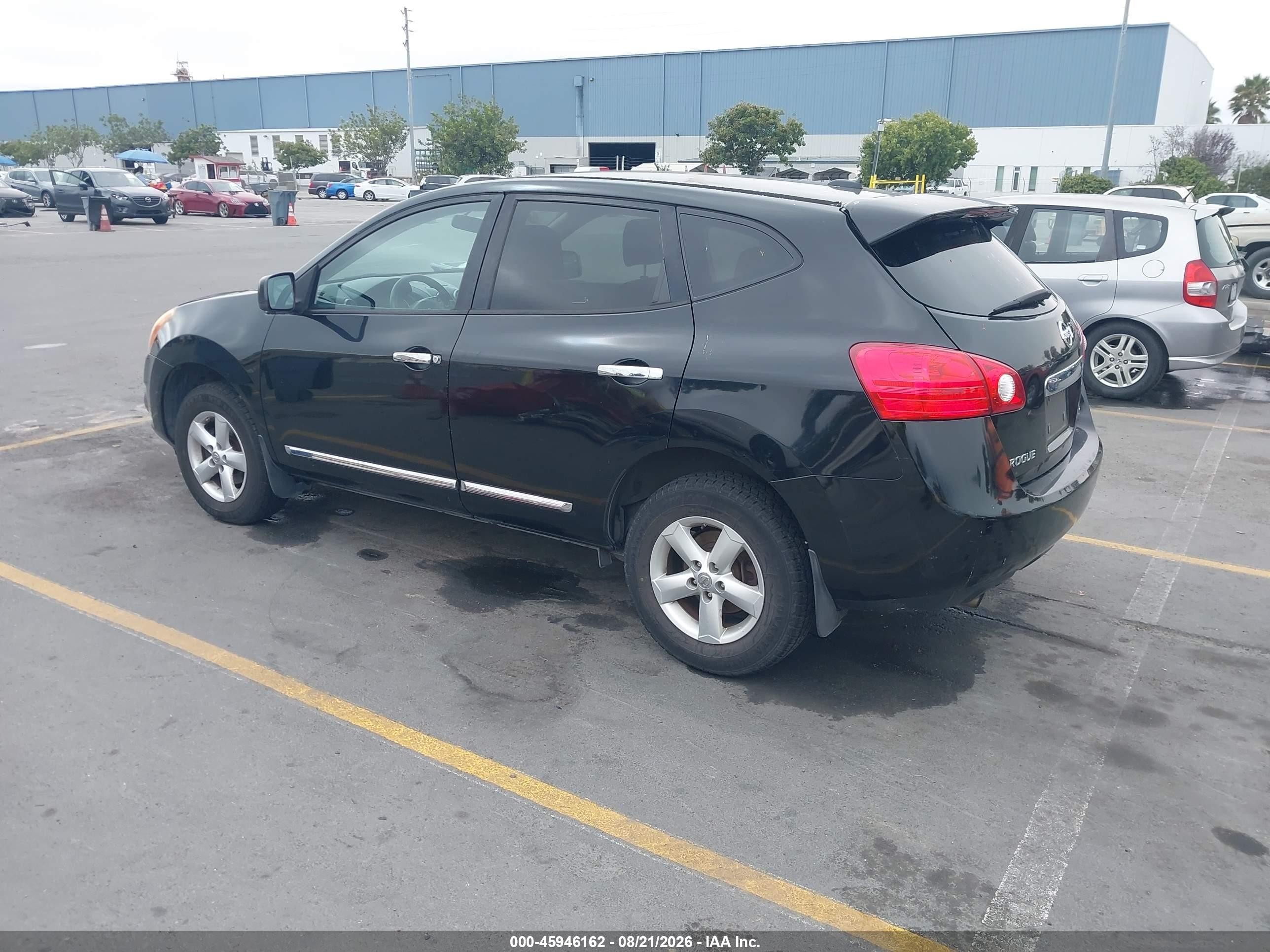 2012 Nissan Rogue S/sv Black vin: JN8AS5MT7CW288296