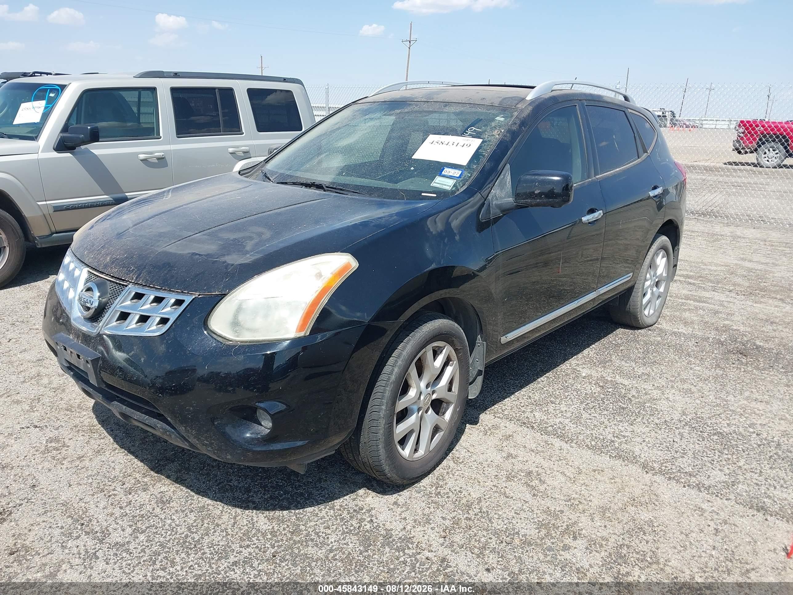 2012 Nissan Rogue Sv W/sl Pkg Black vin: JN8AS5MT7CW298973