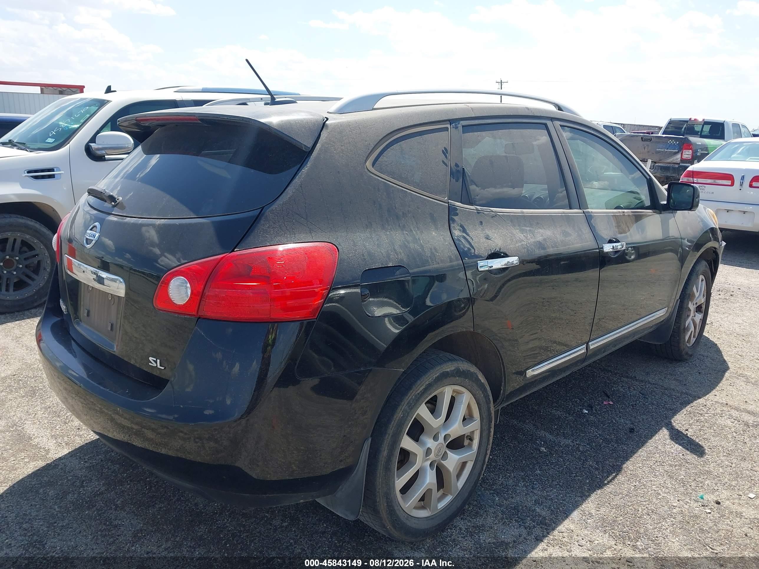 2012 Nissan Rogue Sv W/sl Pkg Black vin: JN8AS5MT7CW298973