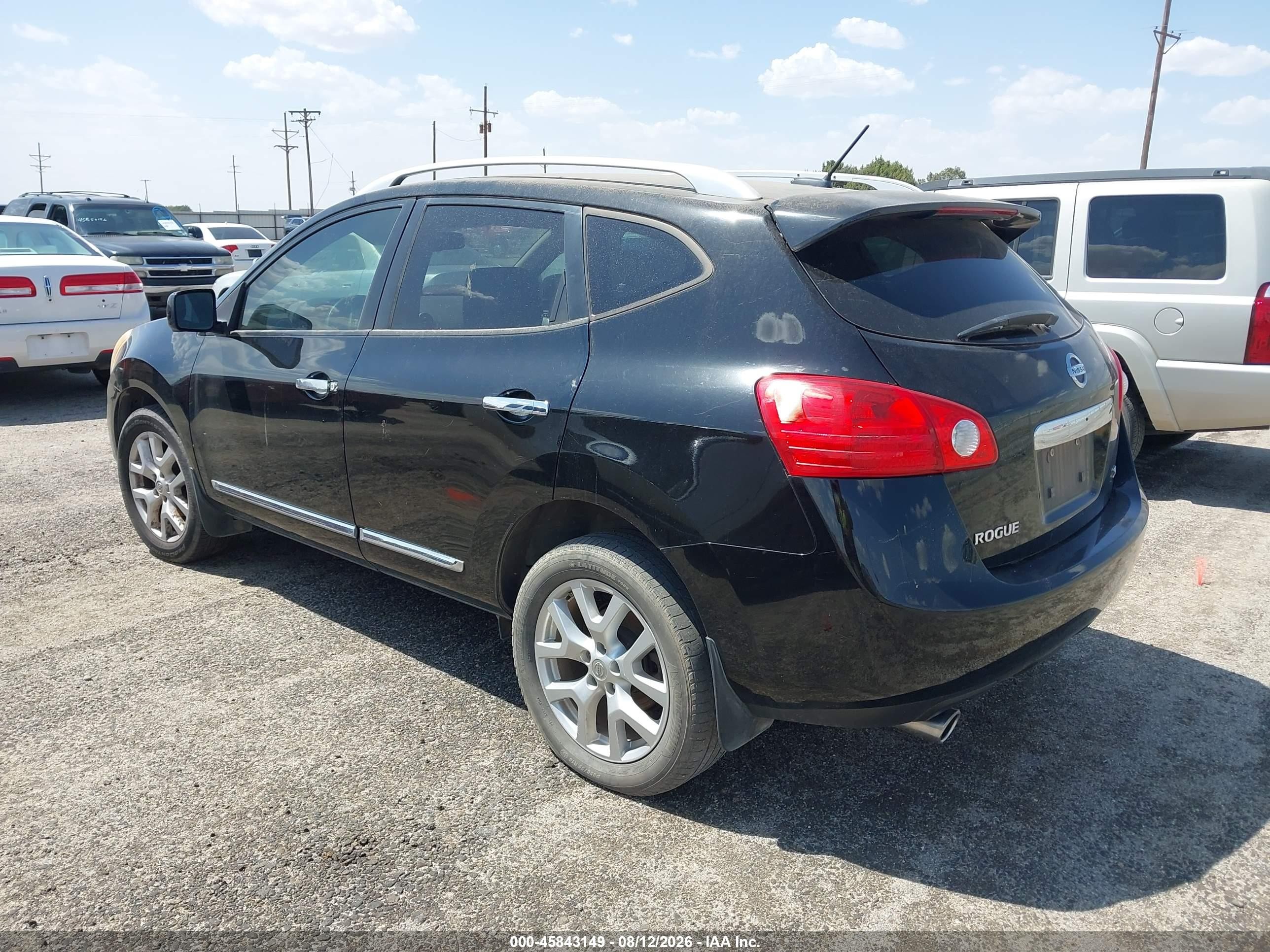 2012 Nissan Rogue Sv W/sl Pkg Black vin: JN8AS5MT7CW298973
