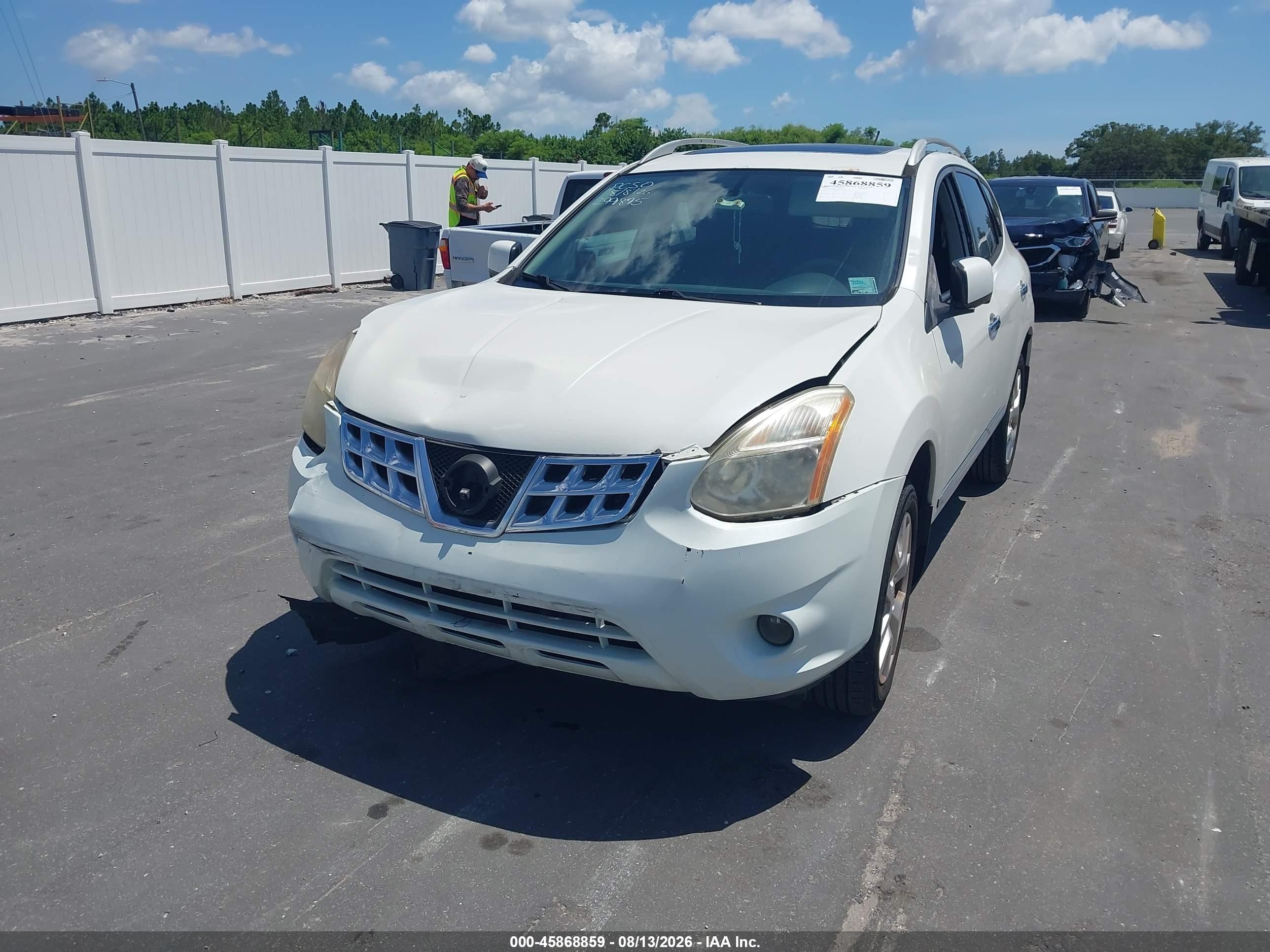 2012 Nissan Rogue Sv W/sl Pkg White vin: JN8AS5MT7CW299895