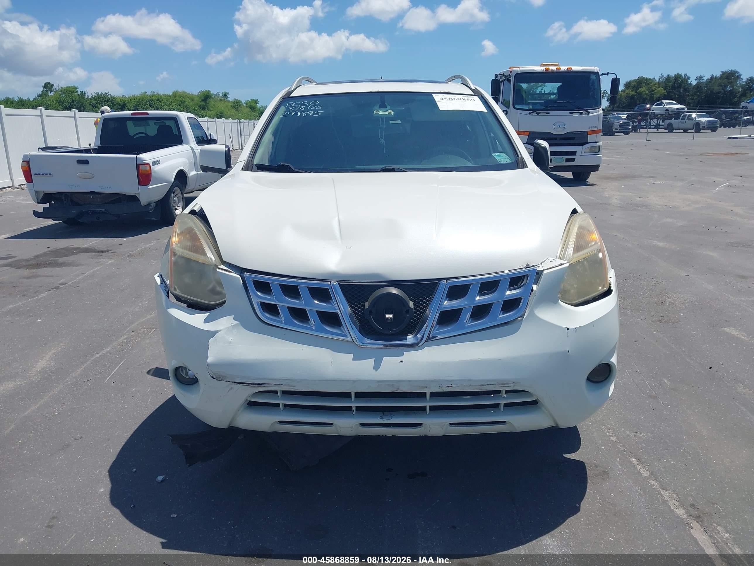 2012 Nissan Rogue Sv W/sl Pkg White vin: JN8AS5MT7CW299895