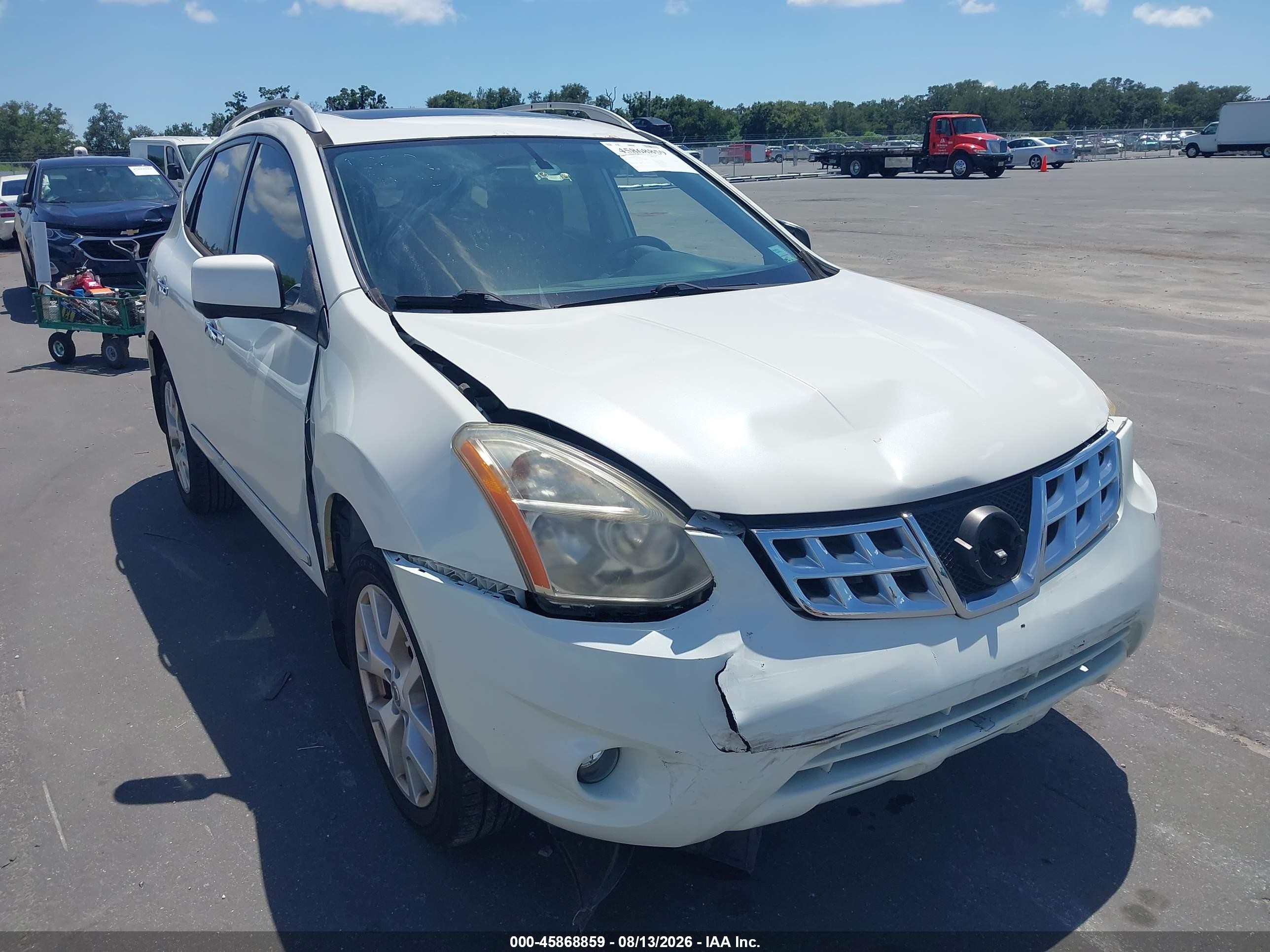 2012 Nissan Rogue Sv W/sl Pkg White vin: JN8AS5MT7CW299895