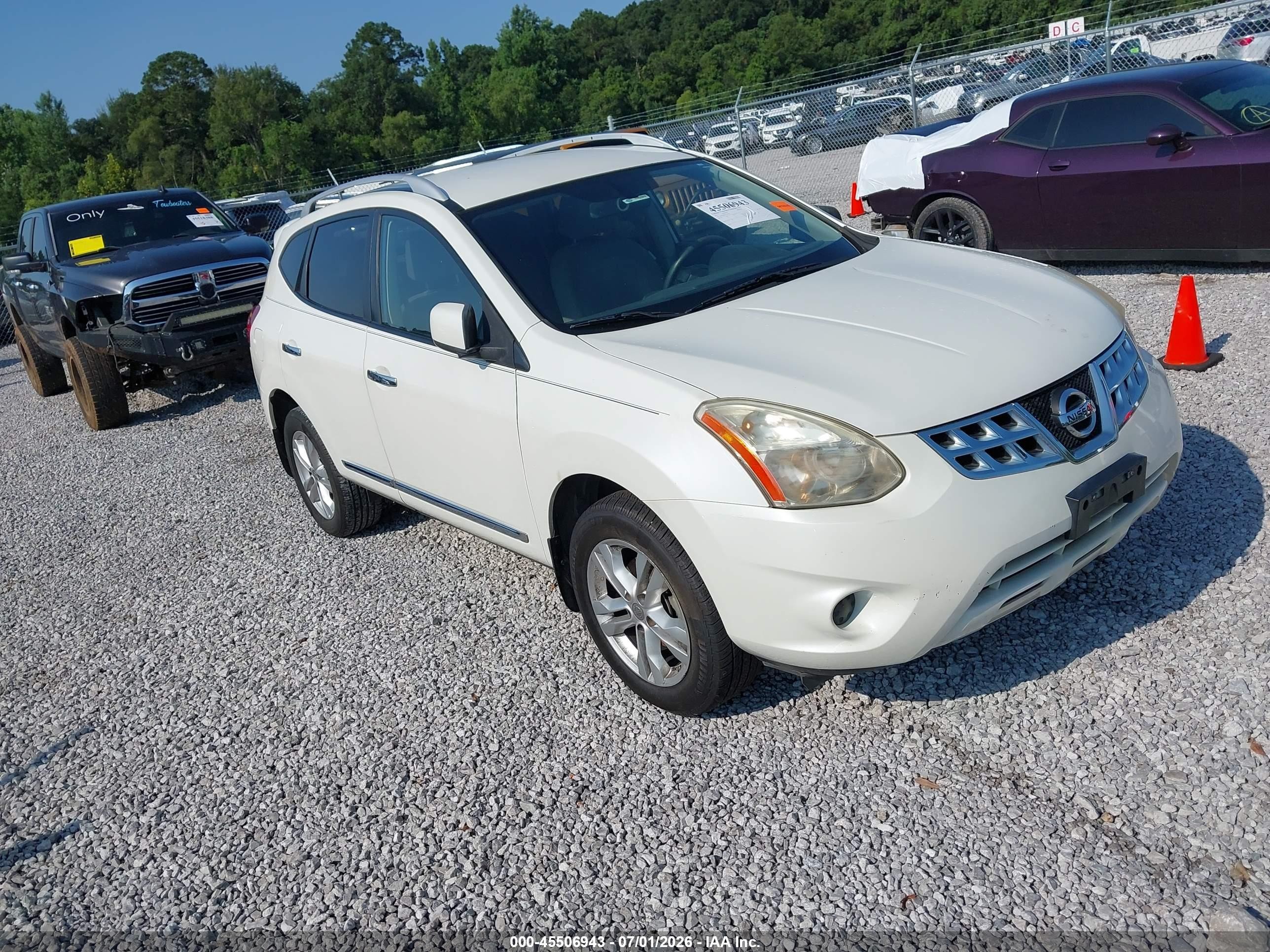 2012 Nissan Rogue Sv White vin: JN8AS5MT7CW303671