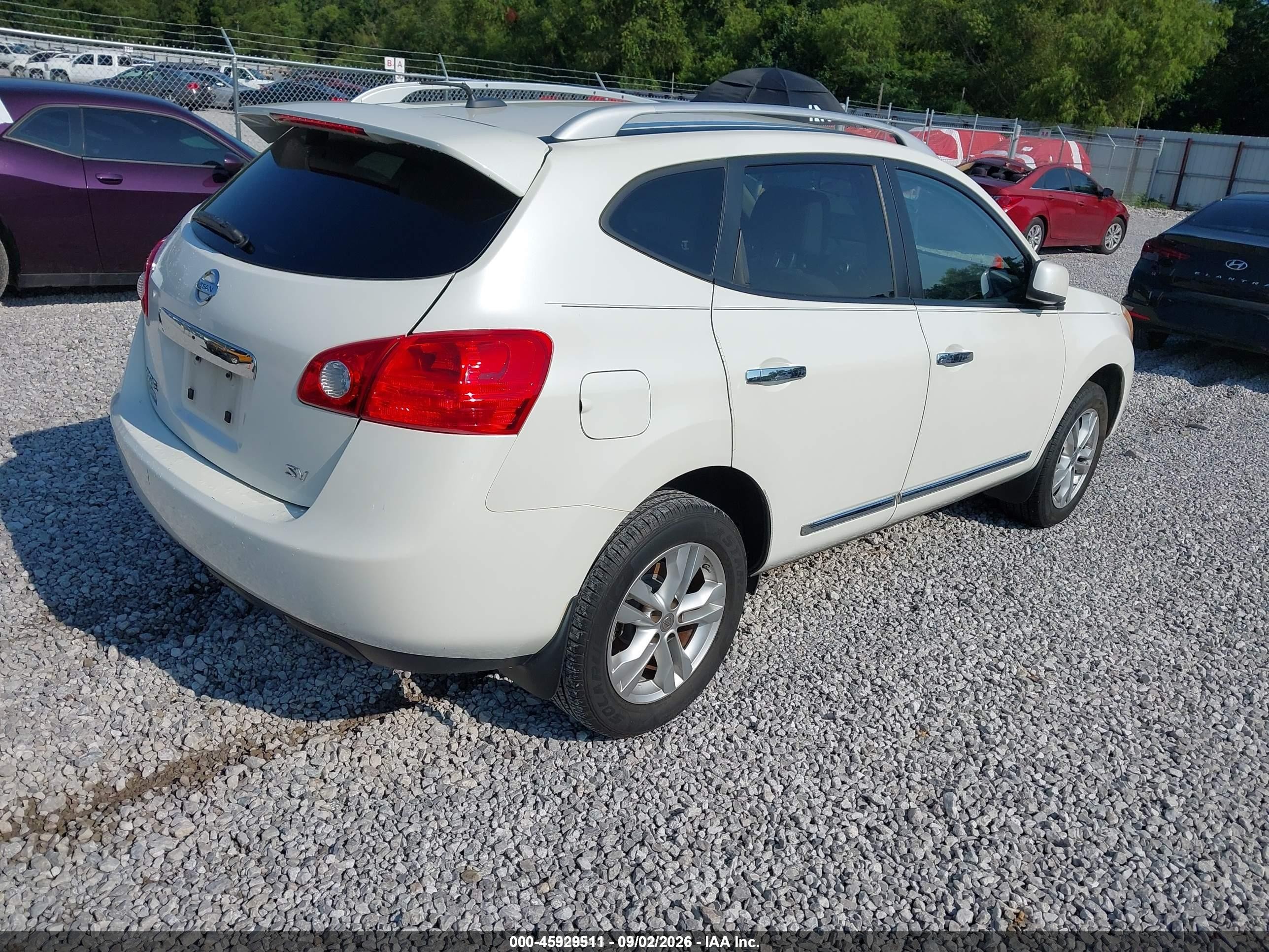 2012 Nissan Rogue Sv White vin: JN8AS5MT7CW303671