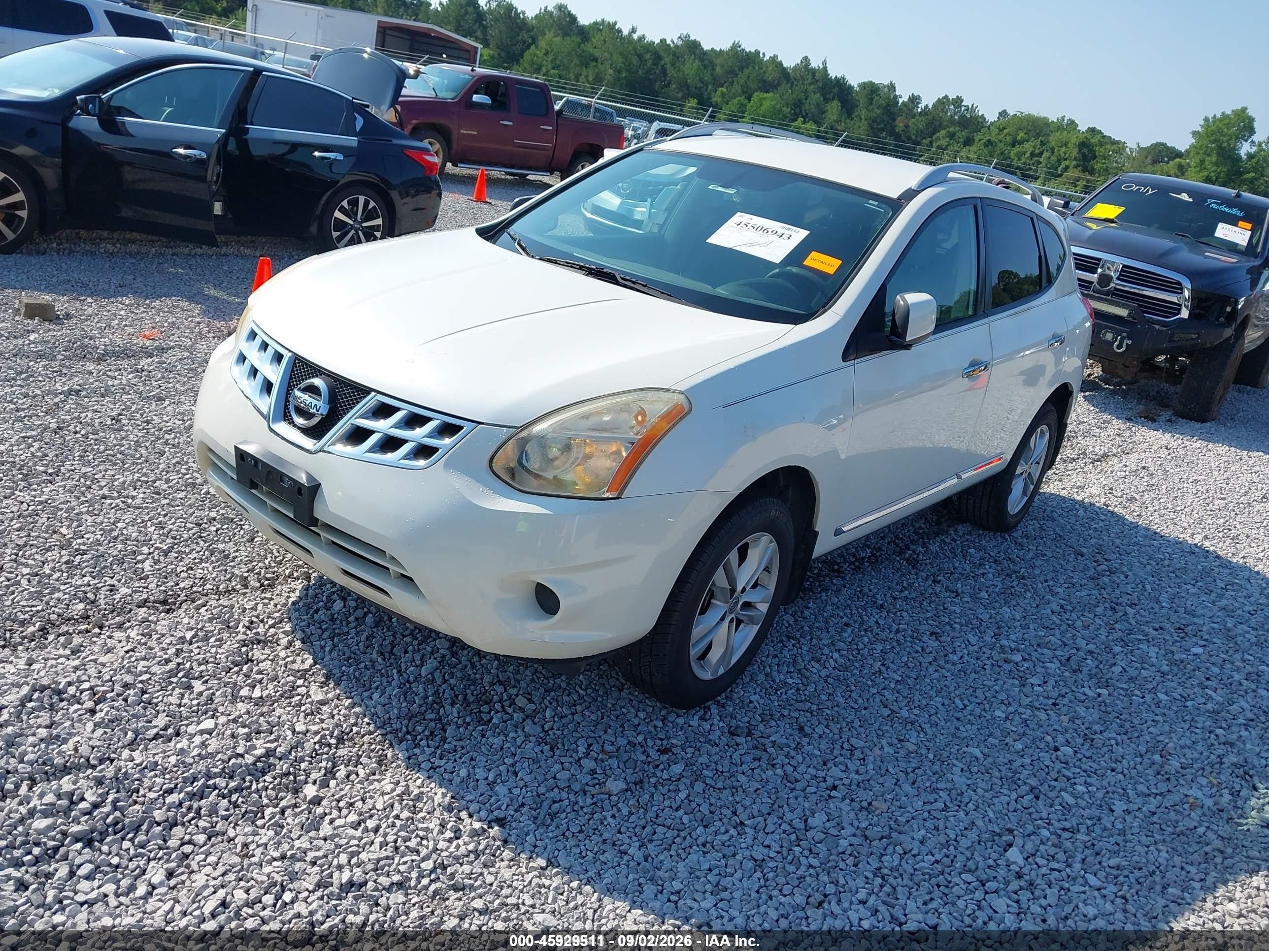 2012 Nissan Rogue Sv White vin: JN8AS5MT7CW303671