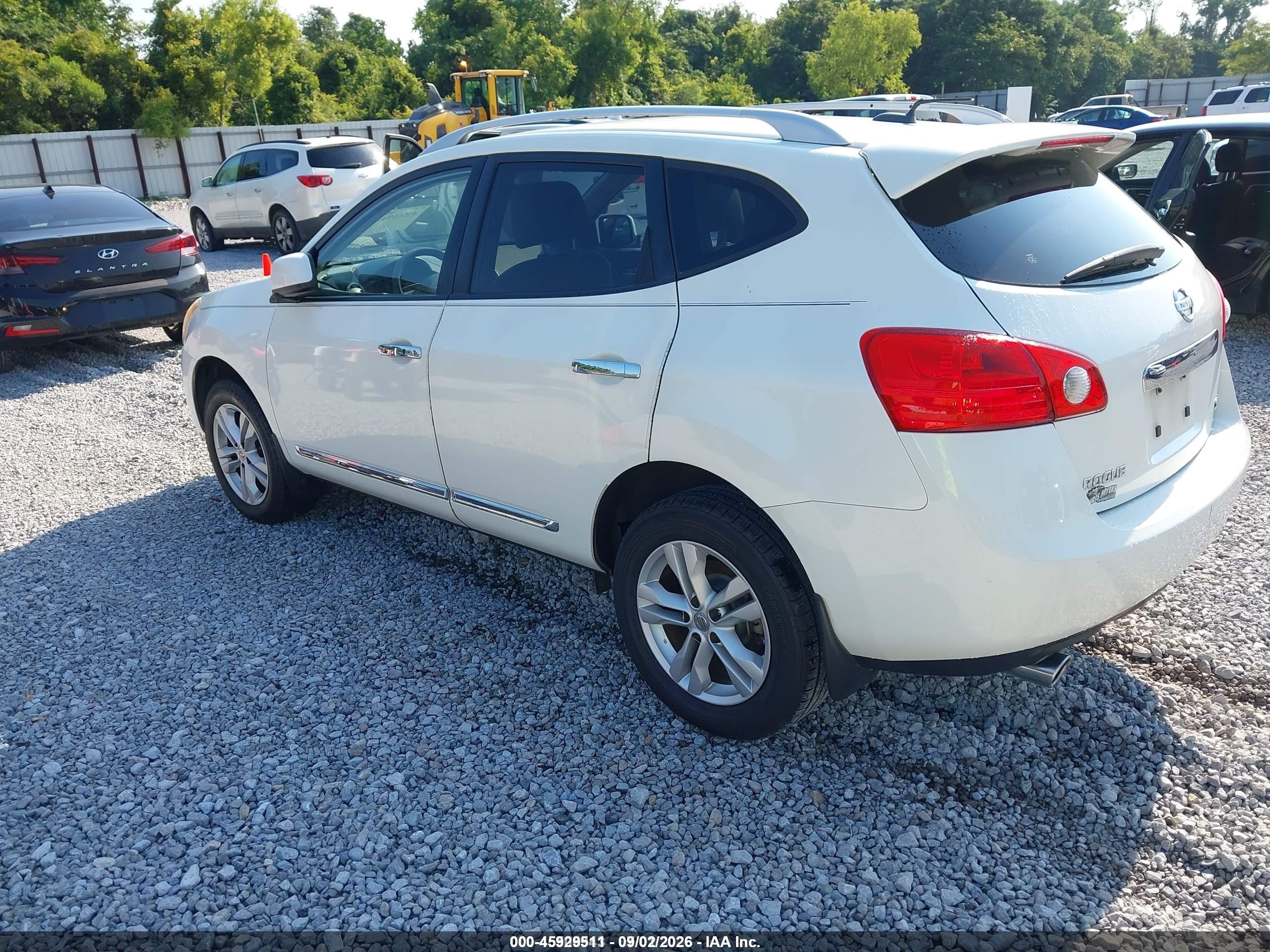 2012 Nissan Rogue Sv White vin: JN8AS5MT7CW303671