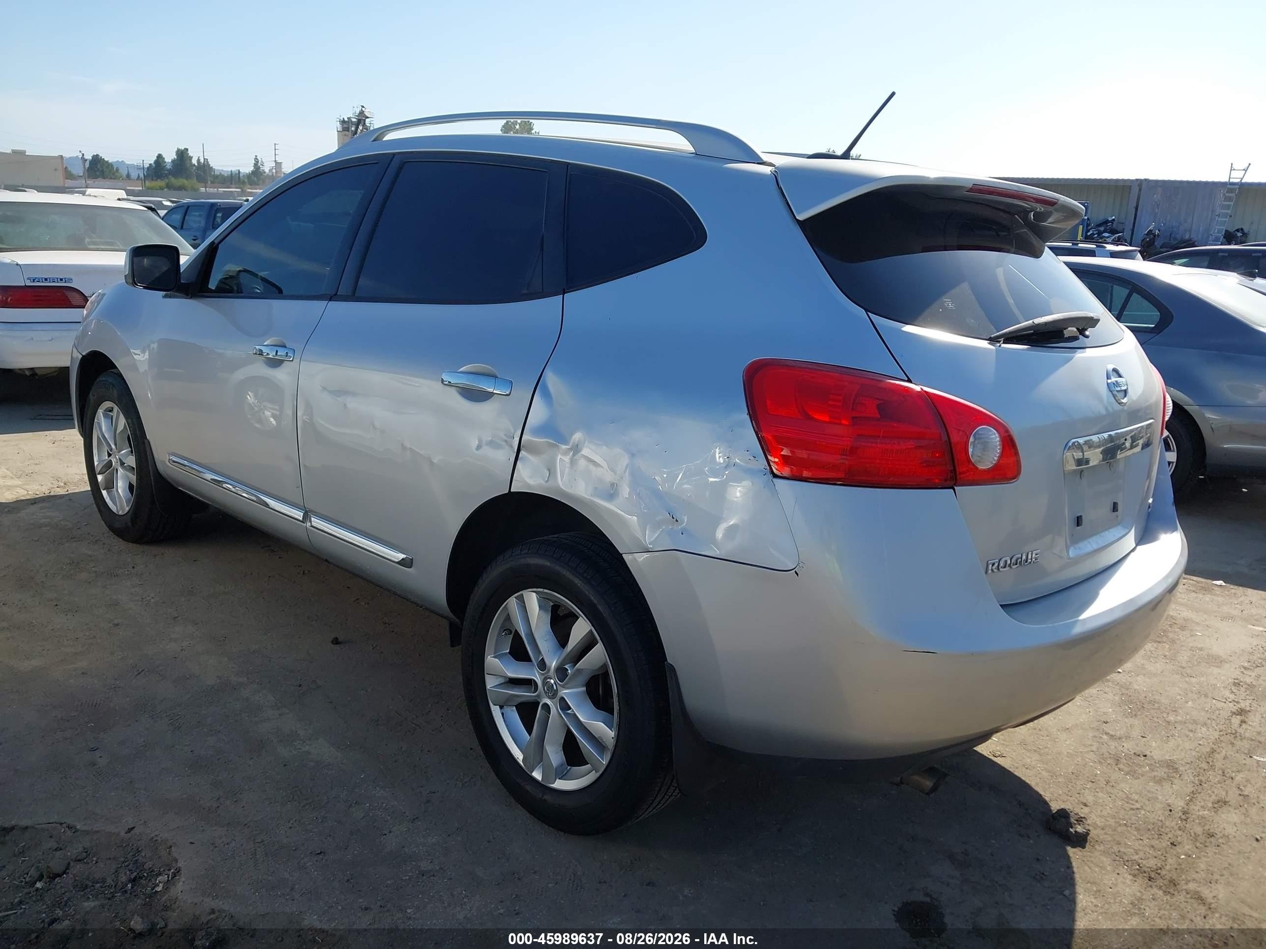 2012 Nissan Rogue Sv Silver vin: JN8AS5MT7CW605221