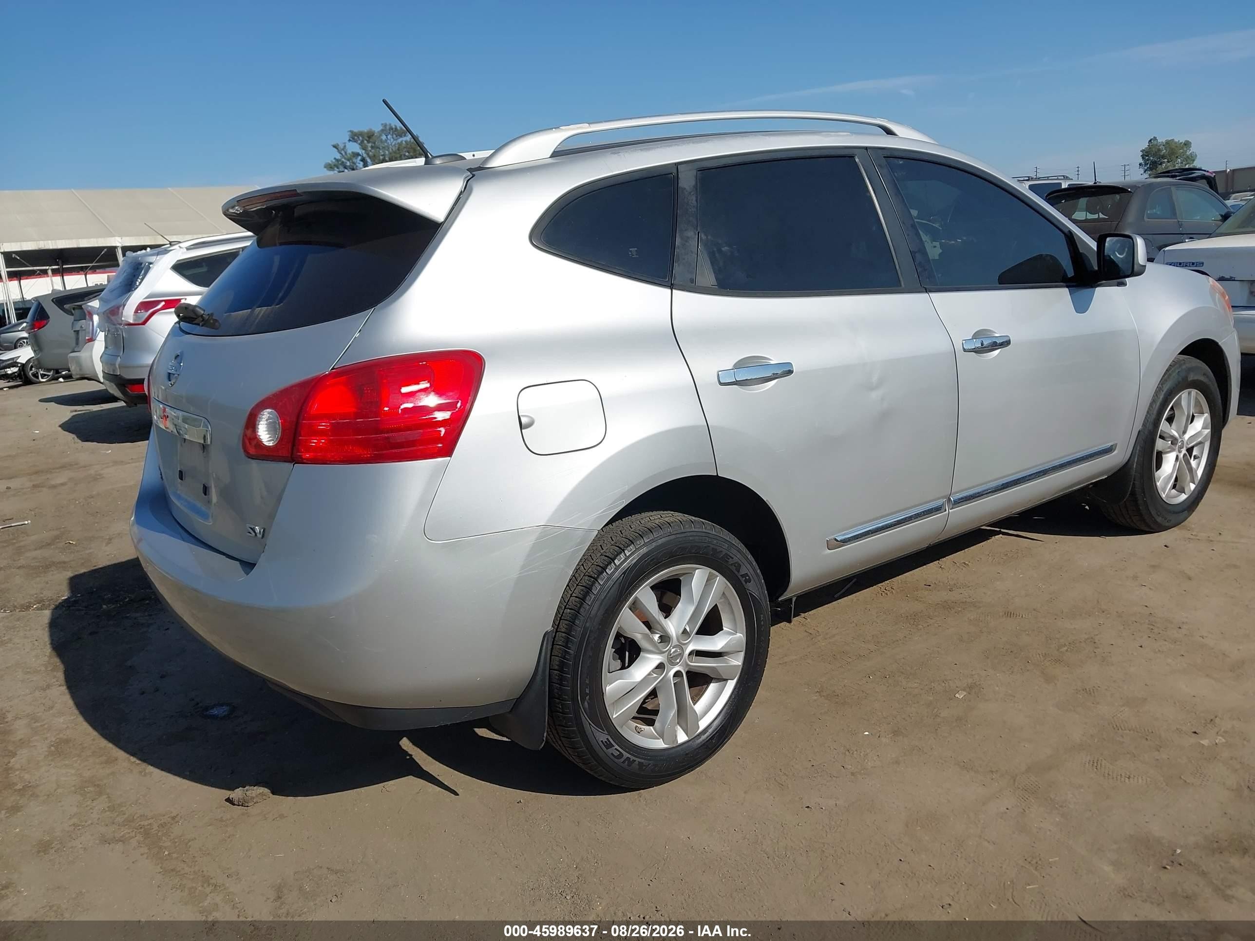 2012 Nissan Rogue Sv Silver vin: JN8AS5MT7CW605221