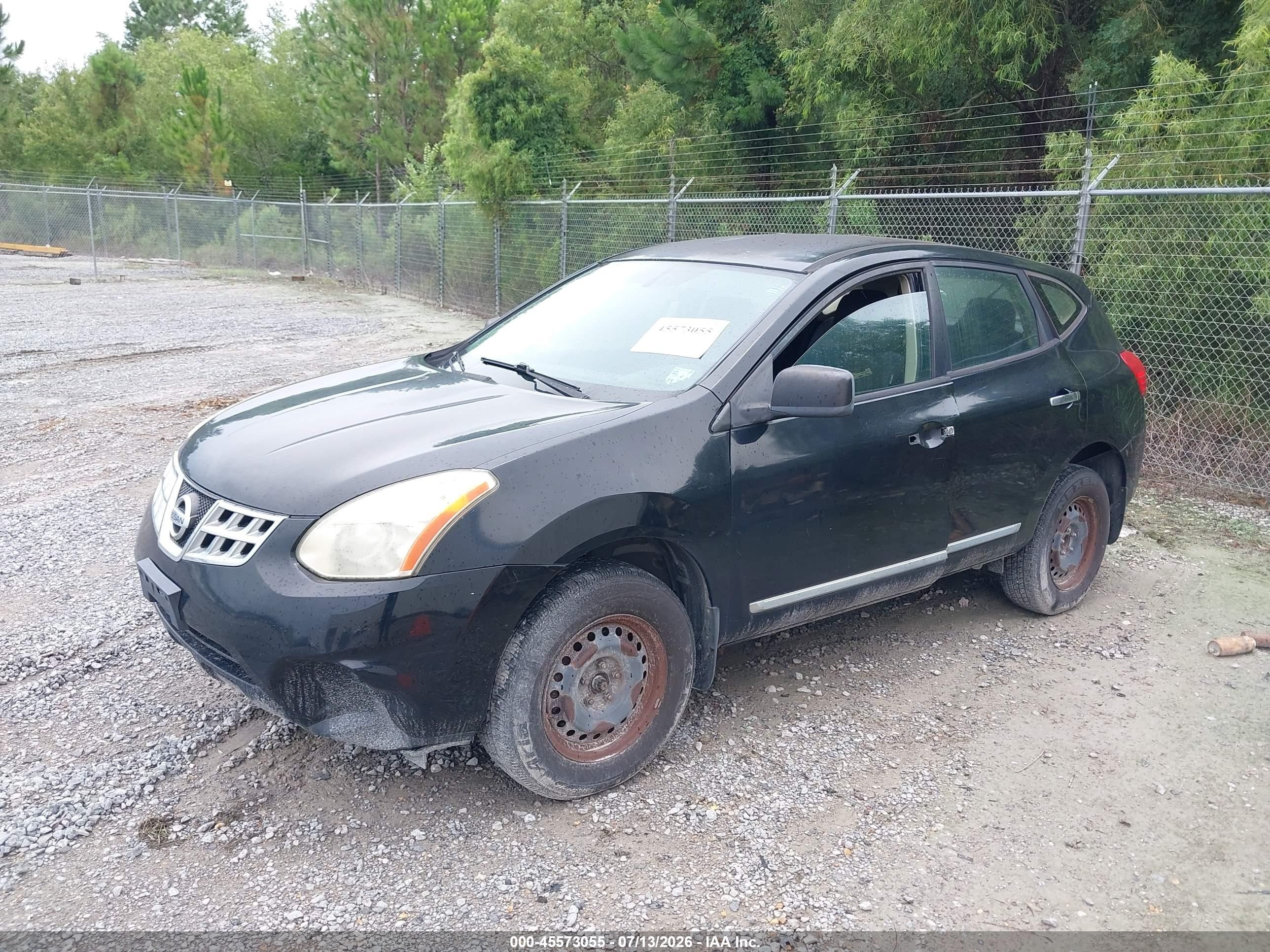 2012 Nissan Rogue S Black vin: JN8AS5MT7CW609320