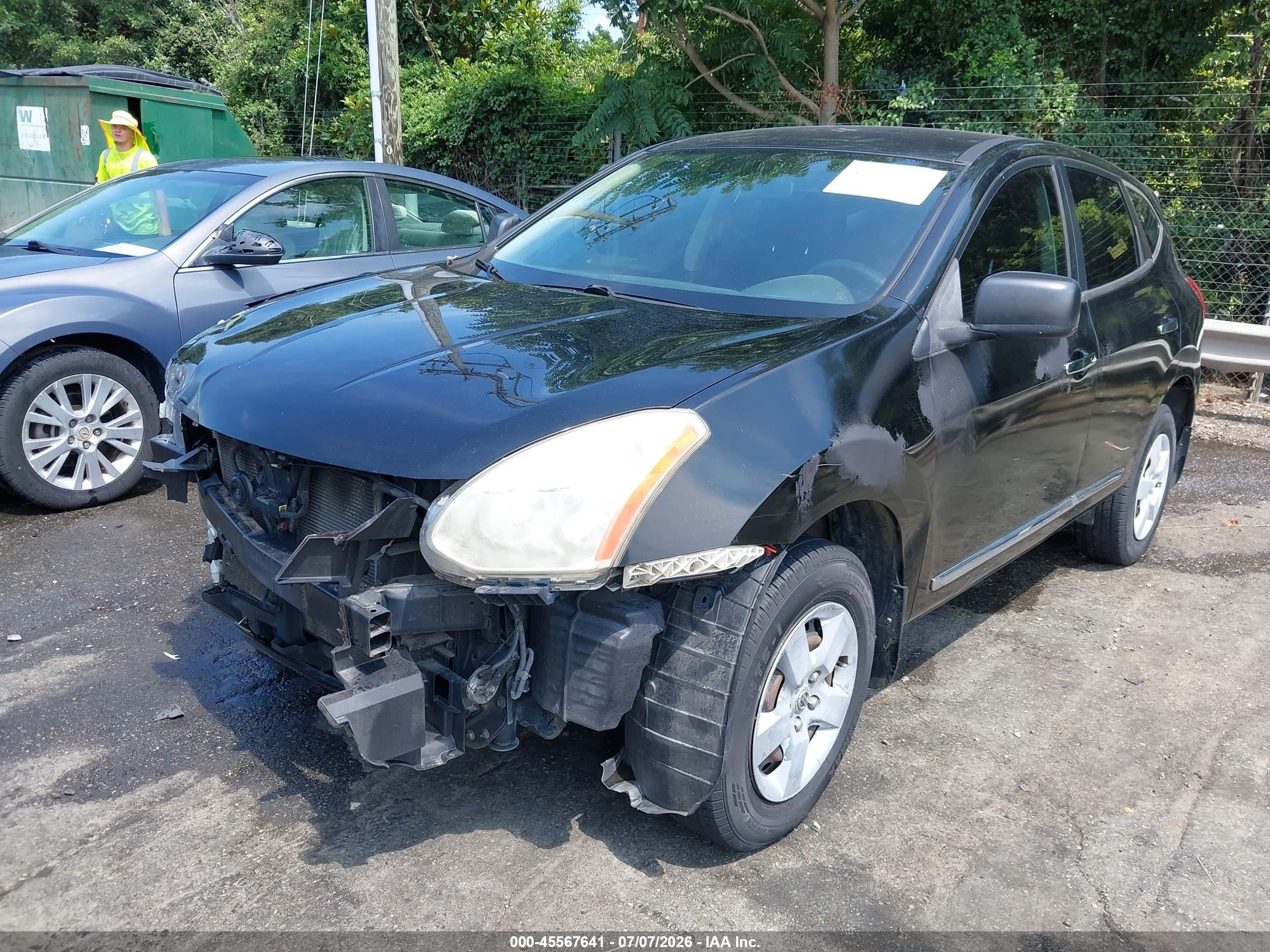 2013 Nissan Rogue S Black vin: JN8AS5MT7DW013562