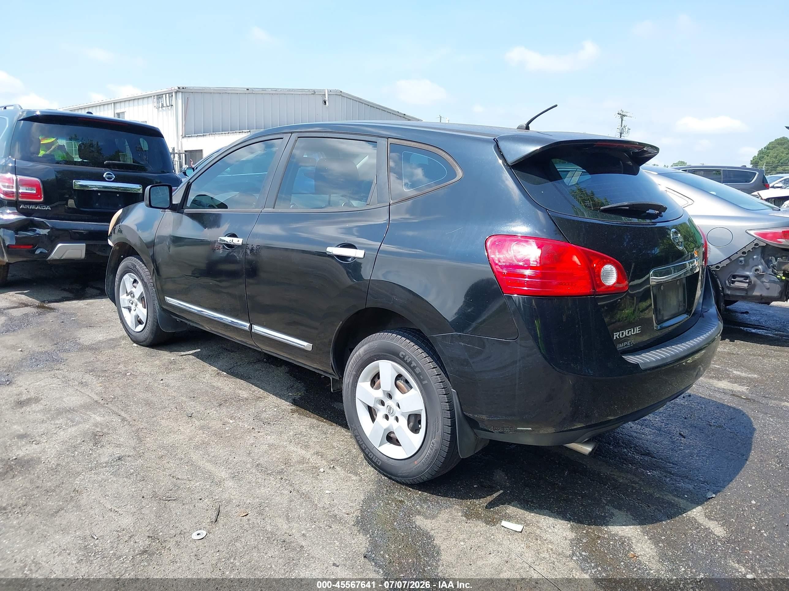 2013 Nissan Rogue S Black vin: JN8AS5MT7DW013562