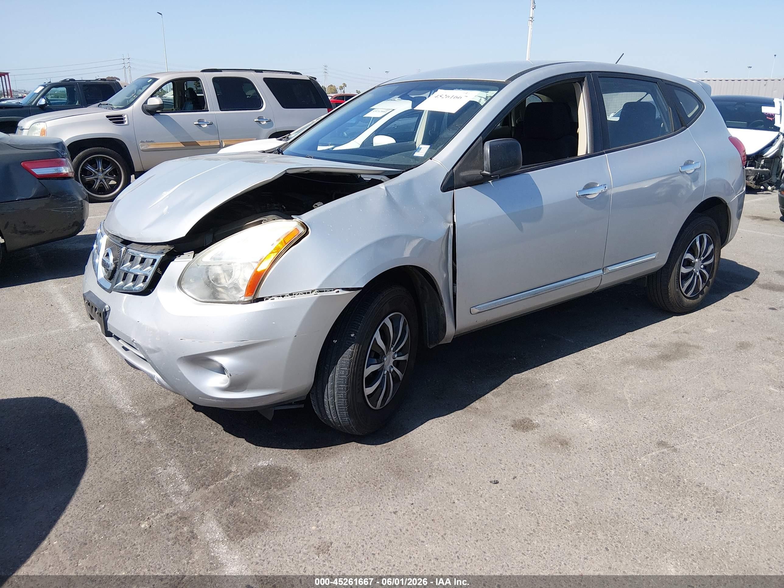 2013 Nissan Rogue S Silver vin: JN8AS5MT7DW521496