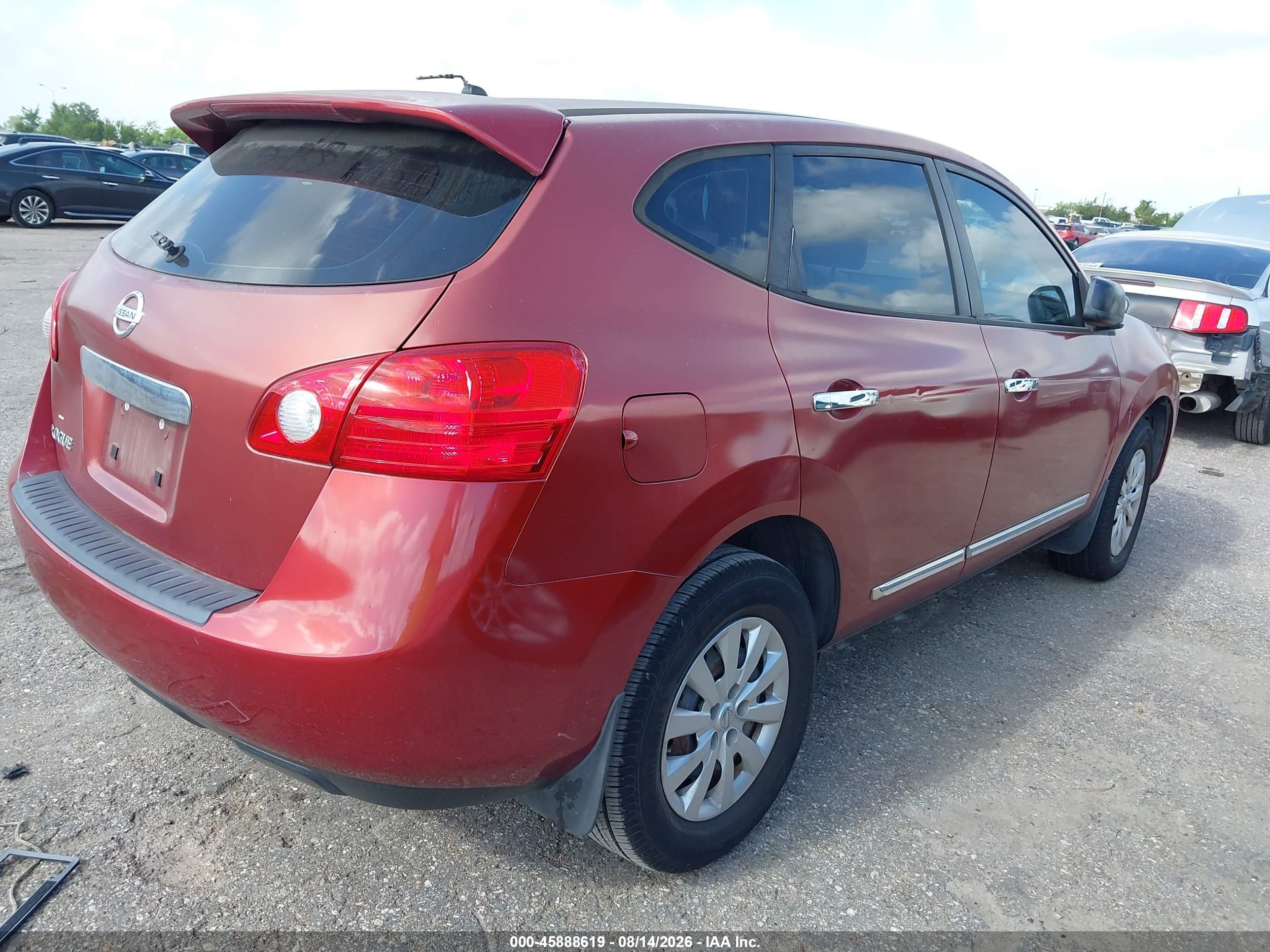 2013 Nissan Rogue S Burgundy vin: JN8AS5MT7DW529890