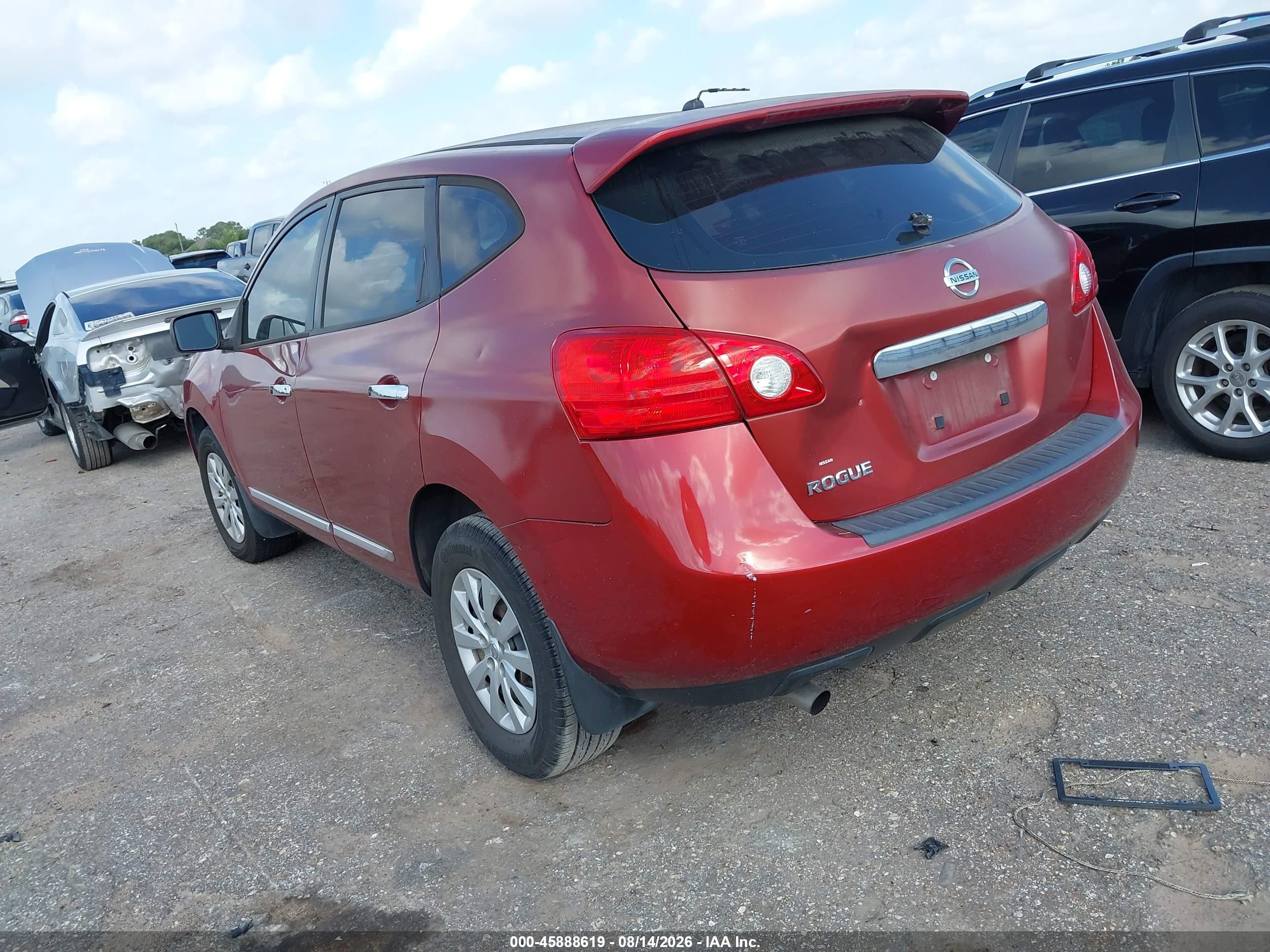 2013 Nissan Rogue S Burgundy vin: JN8AS5MT7DW529890